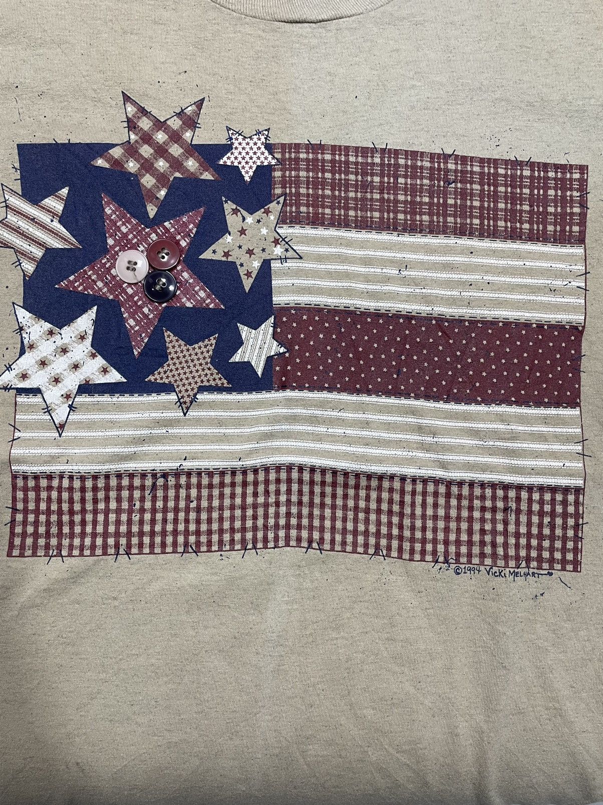 Vintage Vintage 1994 Single Stitched Handcrafted Vicki Melhart Beig Size US M / EU 48-50 / 2 - 3 Thumbnail