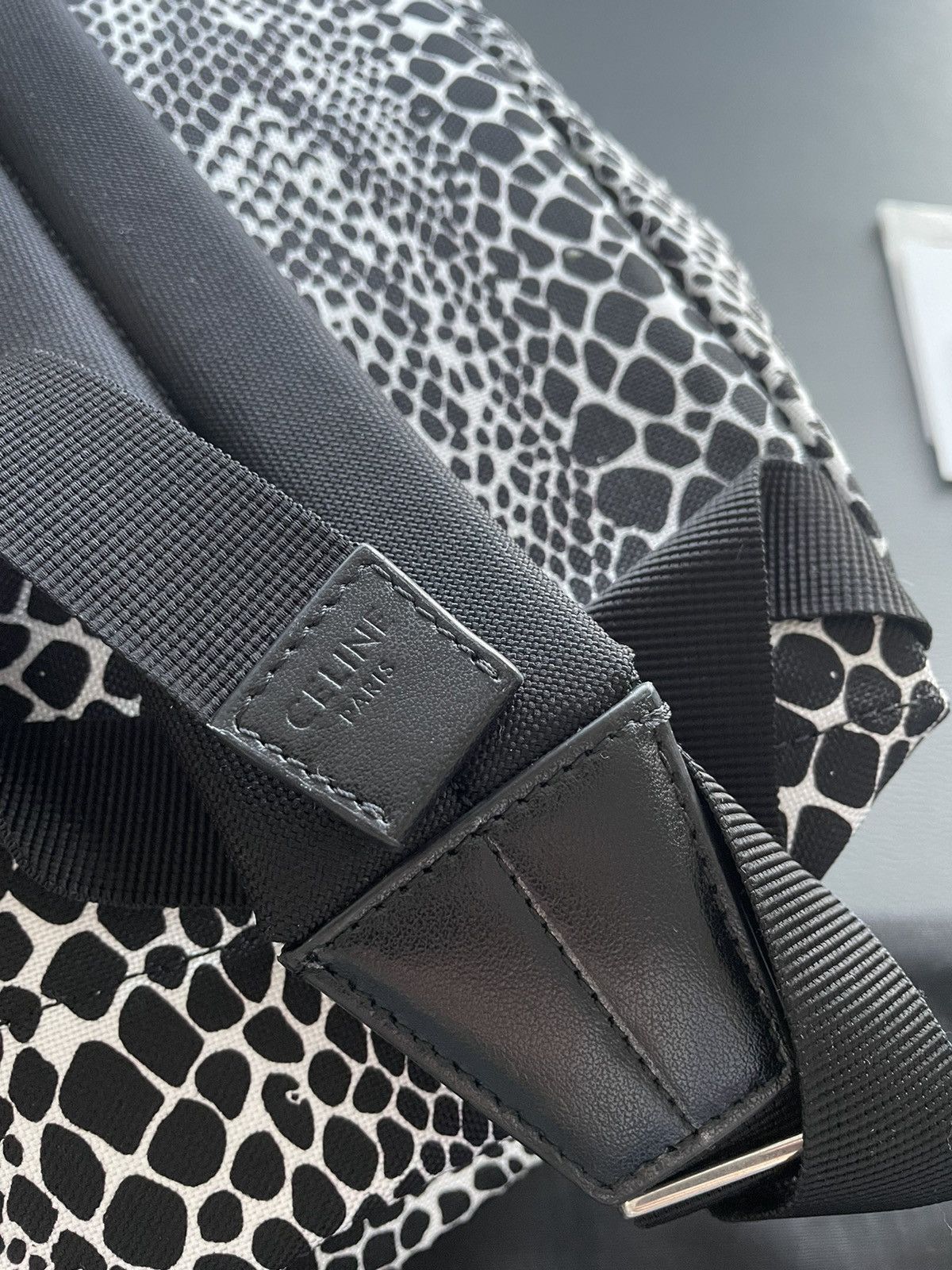 Celine × Hedi Slimane Rare $1,500 Brand NEW Super Runway Python Print Backpack Bag Size ONE SIZE - 9 Thumbnail