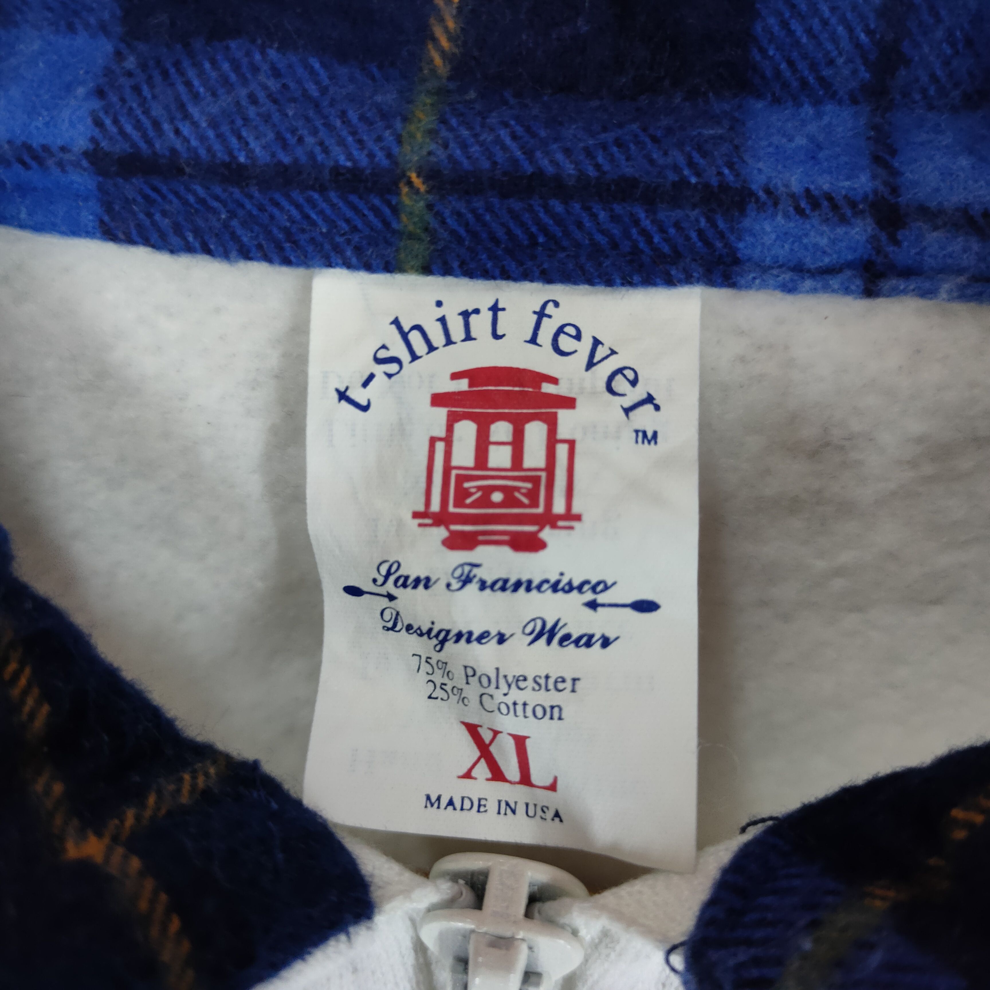 Vintage Vintage 1993 SAN FRANCISCO Spellout Neck Zipper Sweatshirt Size US XL / EU 56 / 4 - 7 Thumbnail