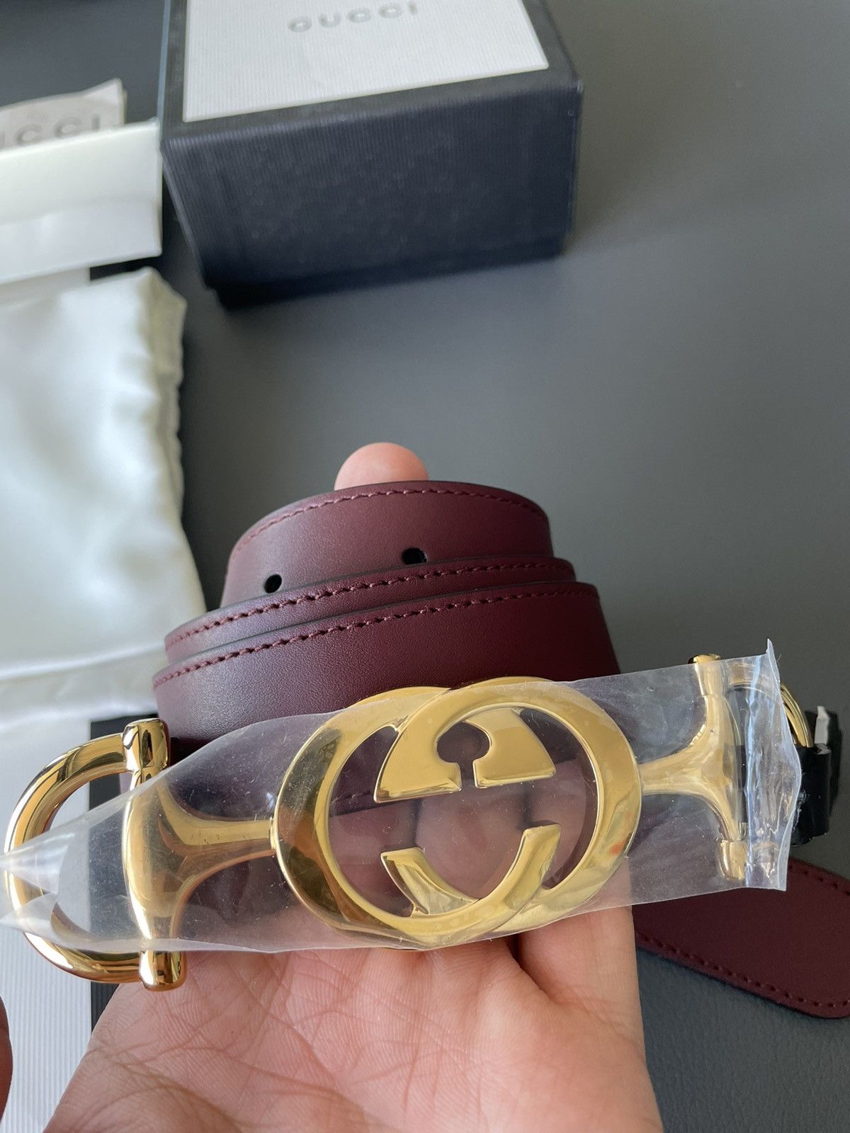 Gucci Rare Super Runway Gucci Logo Leather Belt Brand New Size ONE SIZE - 2 Thumbnail