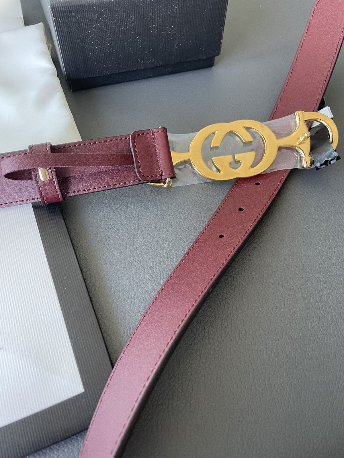 Gucci Rare Super Runway Gucci Logo Leather Belt Brand New Size ONE SIZE - 14 Thumbnail