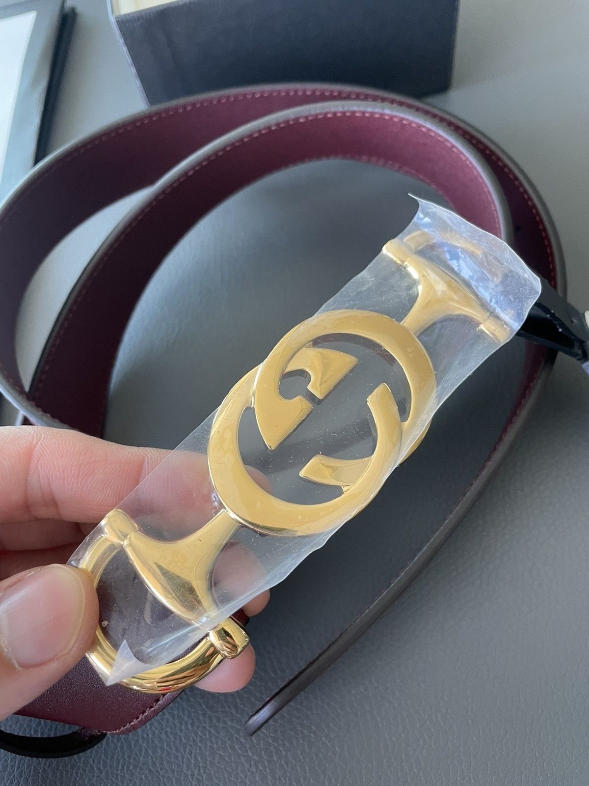 Gucci Rare Super Runway Gucci Logo Leather Belt Brand New Size ONE SIZE - 6 Thumbnail