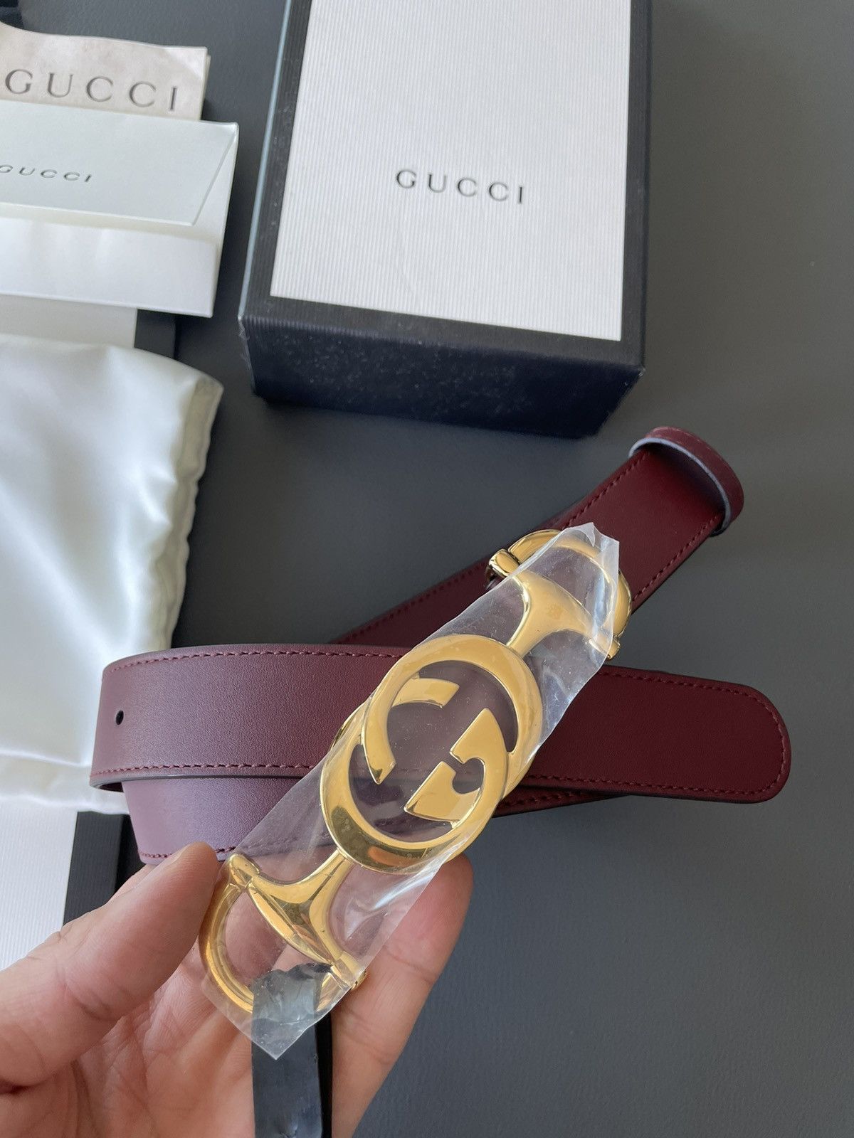 Gucci Rare Super Runway Gucci Logo Leather Belt Brand New Size ONE SIZE - 7 Thumbnail