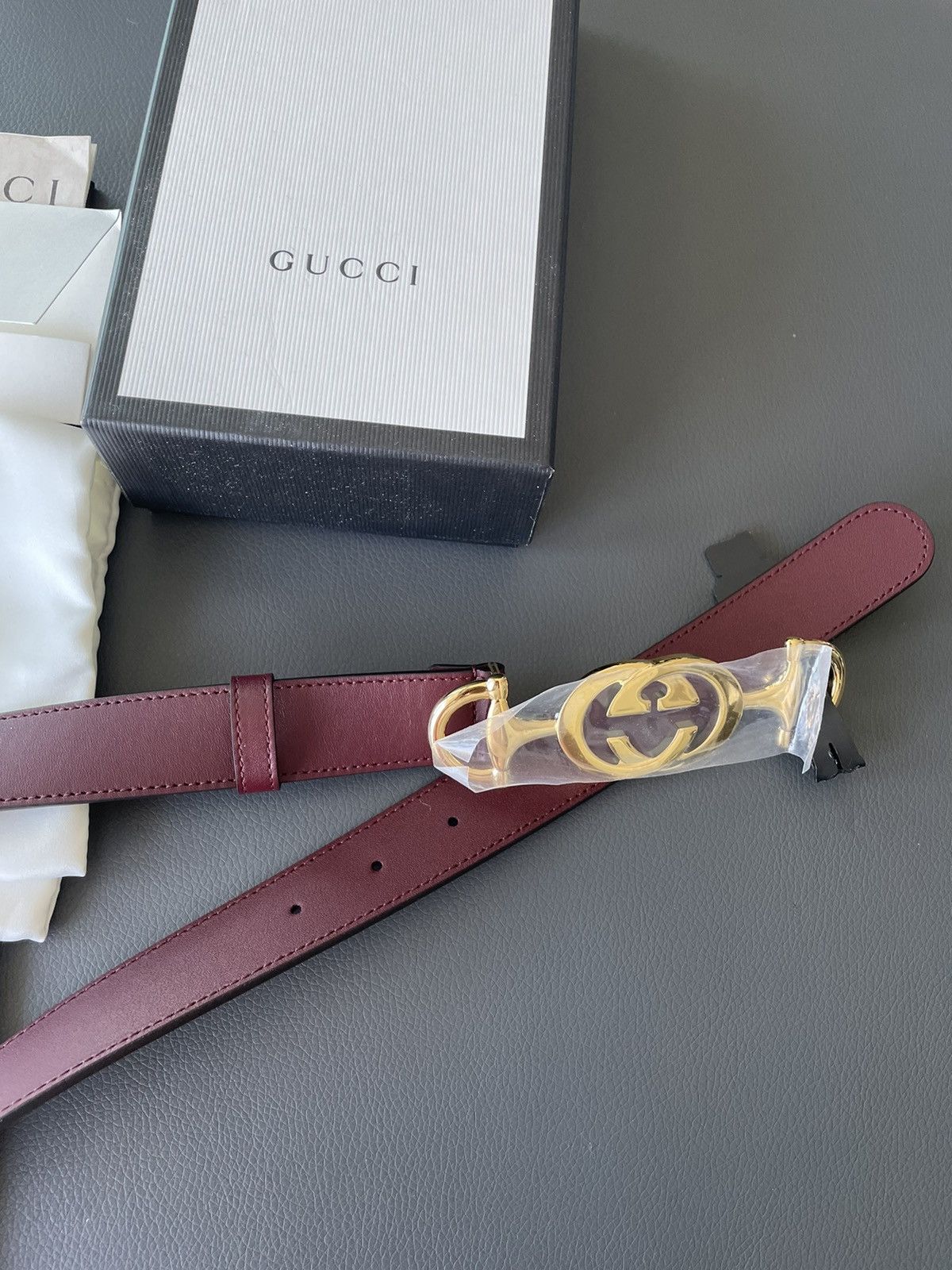 Gucci Rare Super Runway Gucci Logo Leather Belt Brand New Size ONE SIZE - 12 Thumbnail
