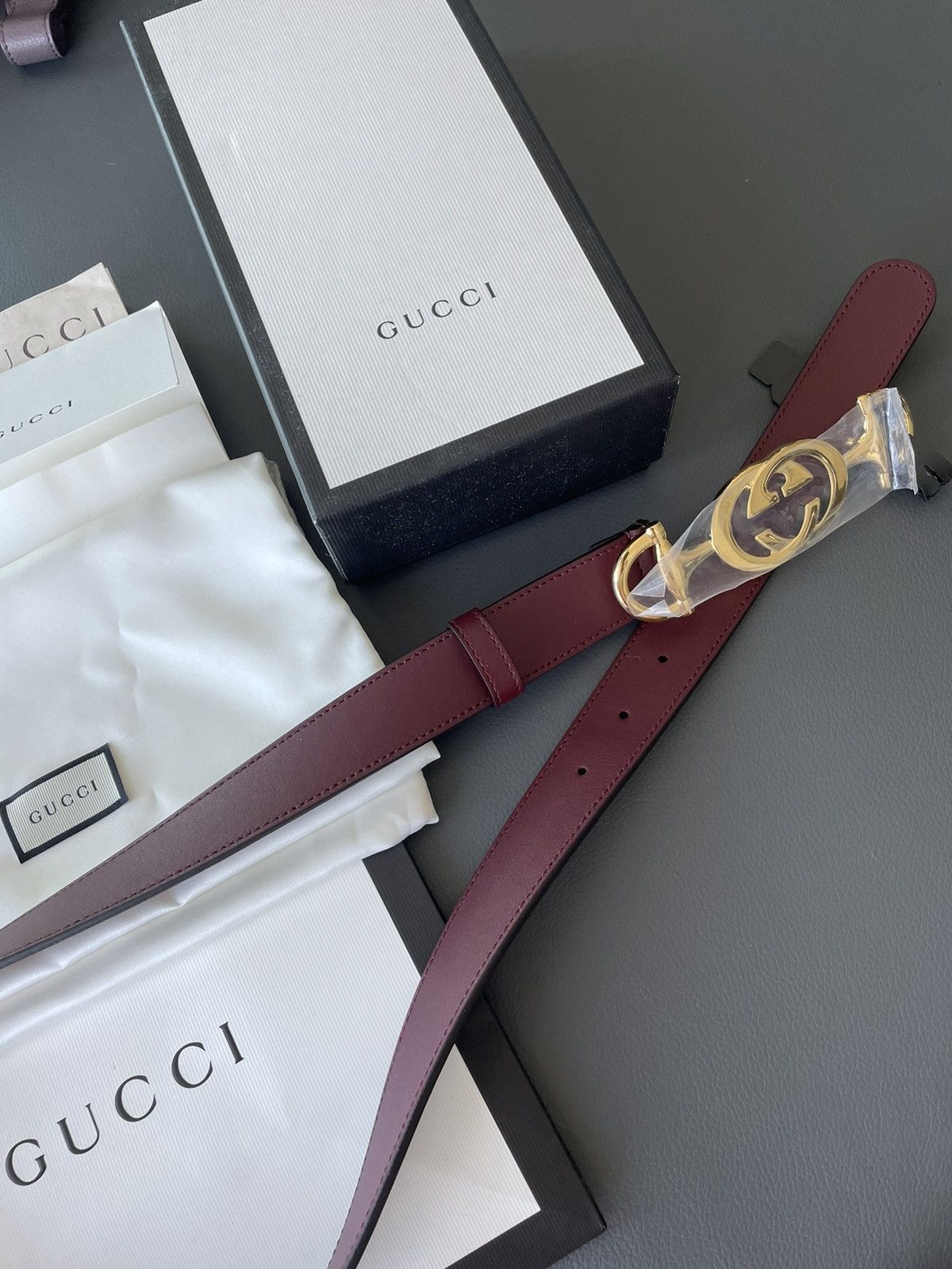 Gucci Rare Super Runway Gucci Logo Leather Belt Brand New Size ONE SIZE - 13 Thumbnail