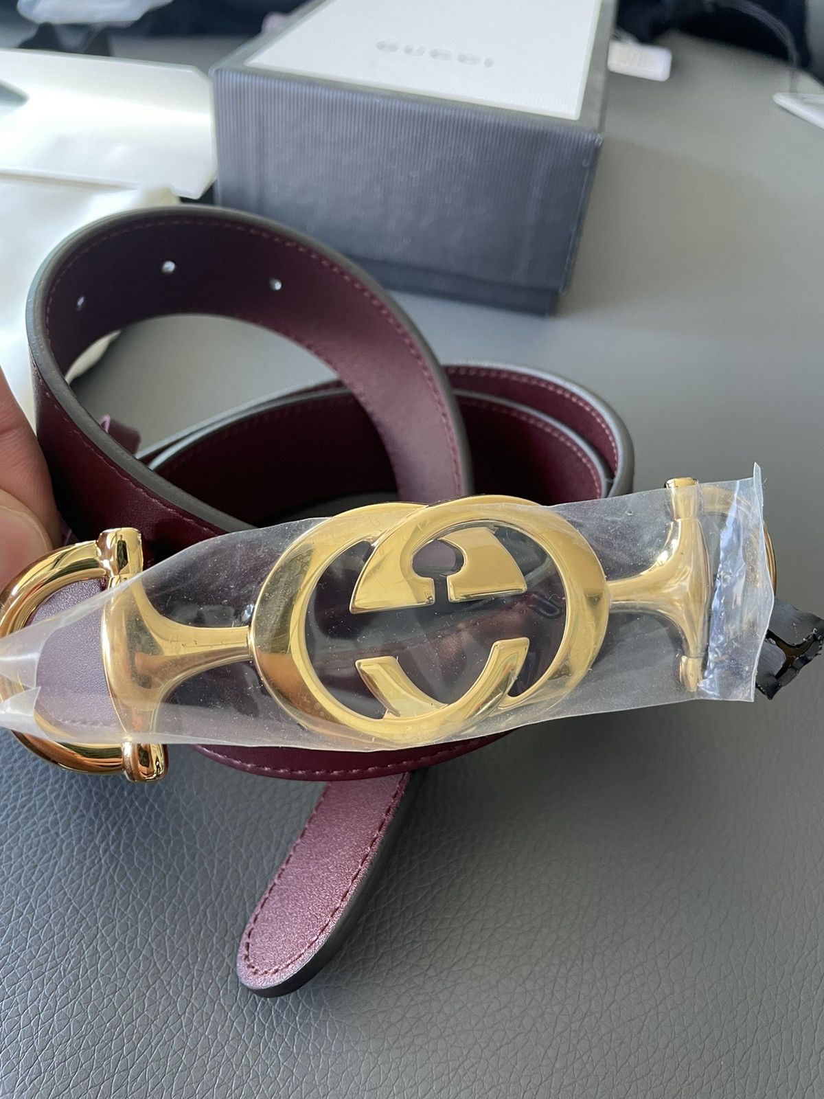 Gucci Rare Super Runway Gucci Logo Leather Belt Brand New Size ONE SIZE - 1 Thumbnail