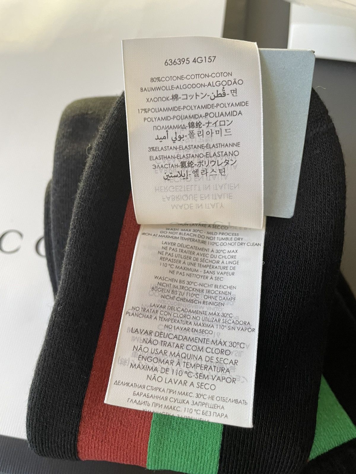 Gucci Brand New Super Runway Oversized Gucci Logo Socks Size ONE SIZE - 10 Thumbnail