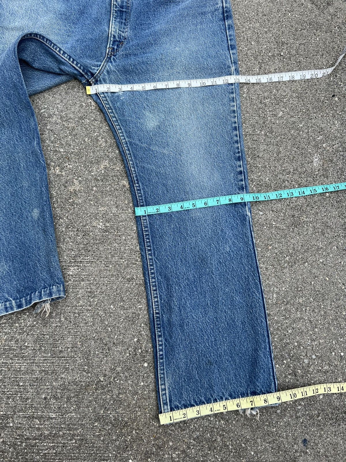Levi's Vintage 80s Levi’s 517 Orange Tab Denim Trashed Jeans Size US 38 / EU 54 - 3 Thumbnail
