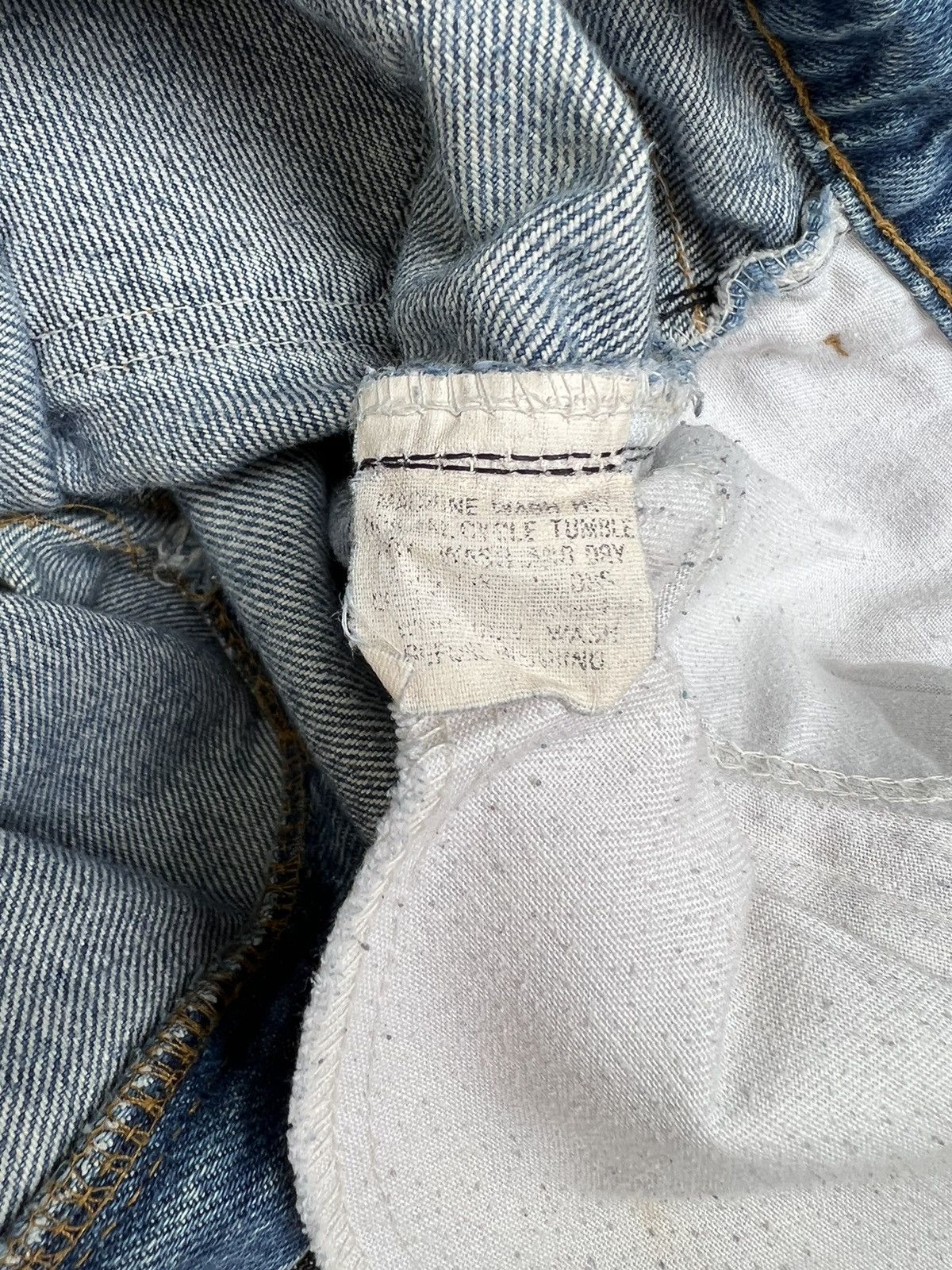 Levi's Vintage 80s Levi’s 517 Orange Tab Denim Trashed Jeans Size US 38 / EU 54 - 20 Thumbnail