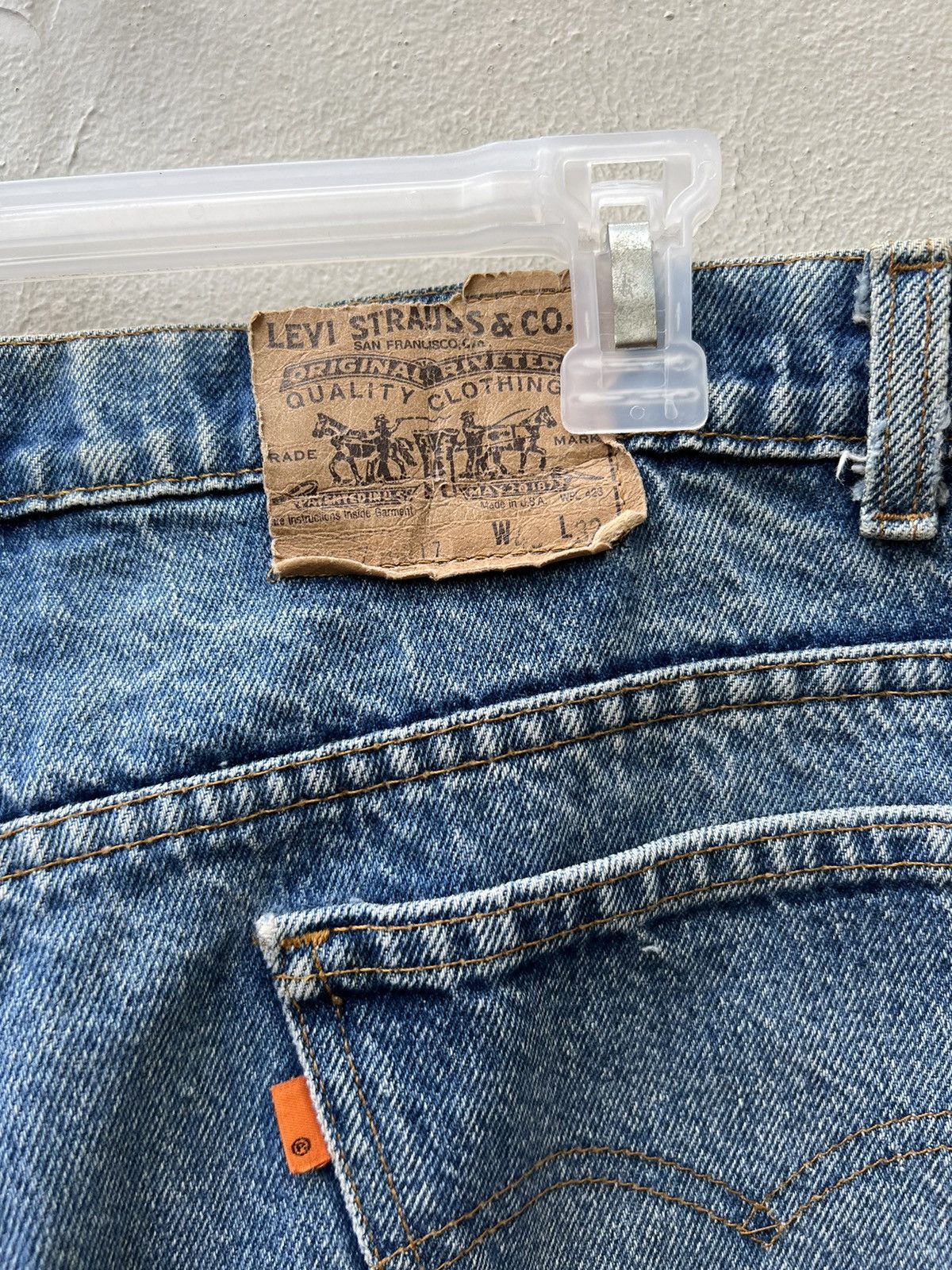 Levi's Vintage 80s Levi’s 517 Orange Tab Denim Trashed Jeans Size US 38 / EU 54 - 18 Thumbnail