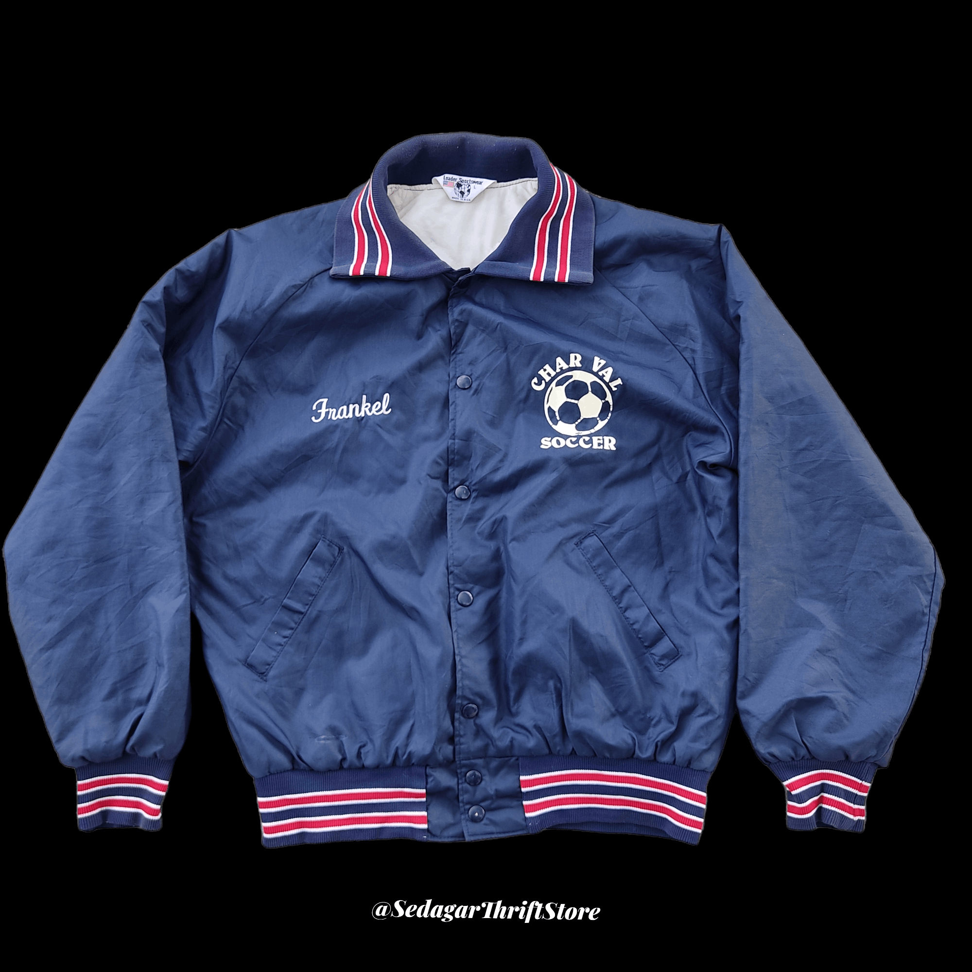 Vintage Vintage 80s Leader Sportwear Soccer Light Jacket Size US L / EU 52-54 / 3 - 1 Thumbnail