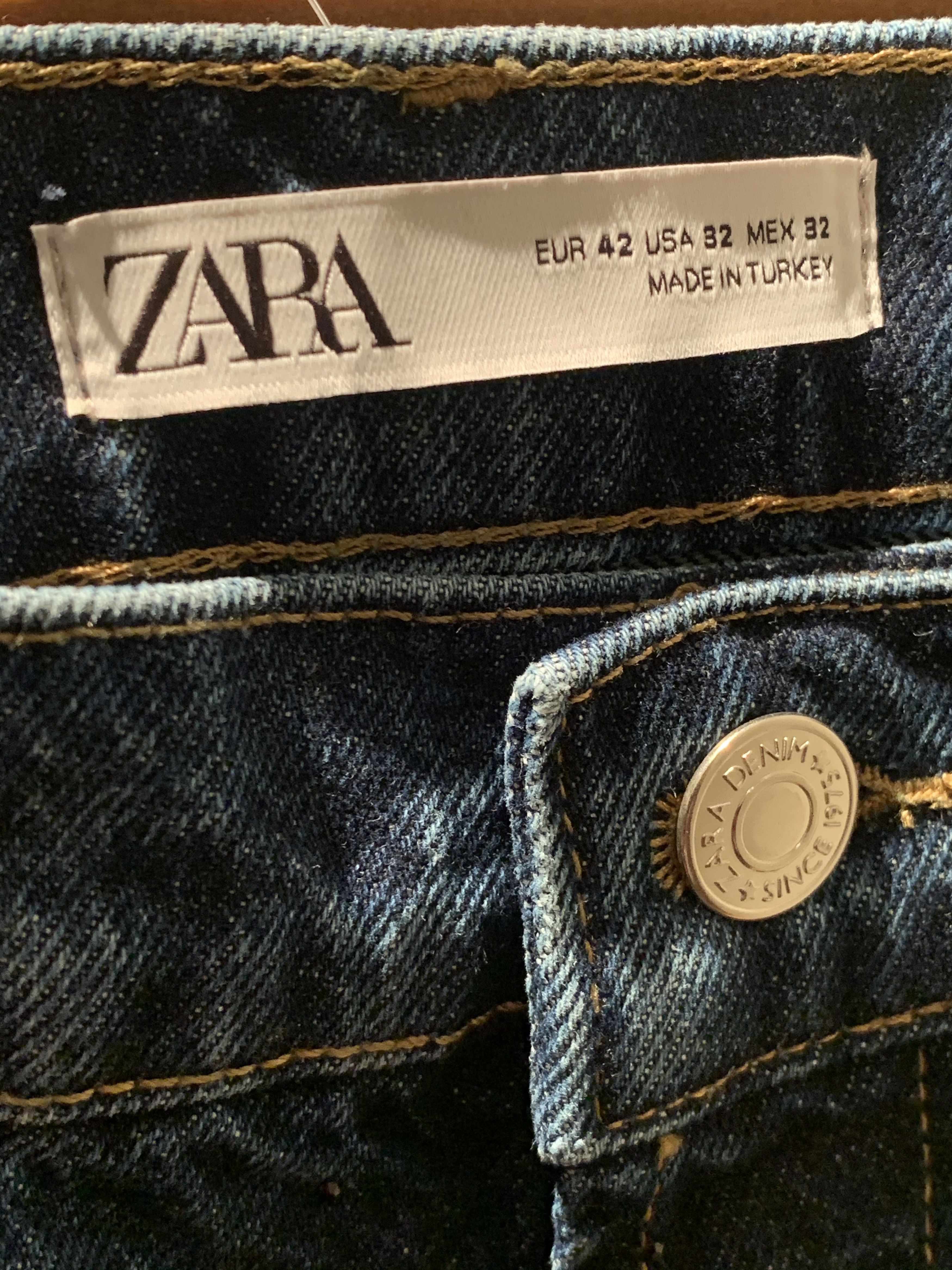 Zara *RARE* New Zara Premium Rhinestoned Turkish Made Denim Jeans Size US 32 / EU 48 - 6 Thumbnail