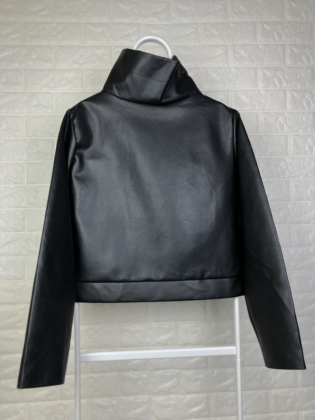 Designer × Japanese Brand Faux leather Black Sweatshirt by Inga Skripka Size L / US 10 / IT 46 - 4 Thumbnail