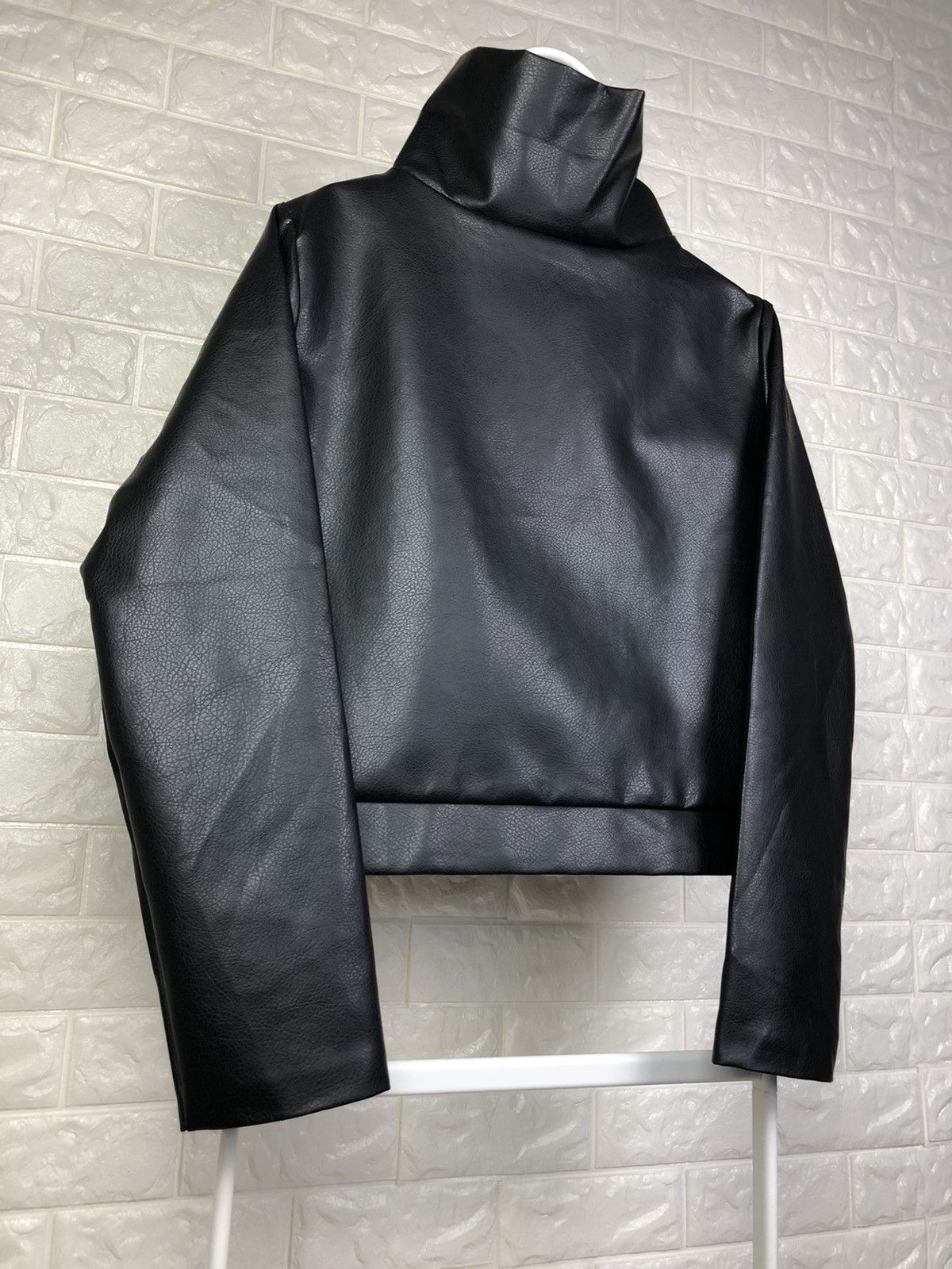 Designer × Japanese Brand Faux leather Black Sweatshirt by Inga Skripka Size L / US 10 / IT 46 - 5 Thumbnail