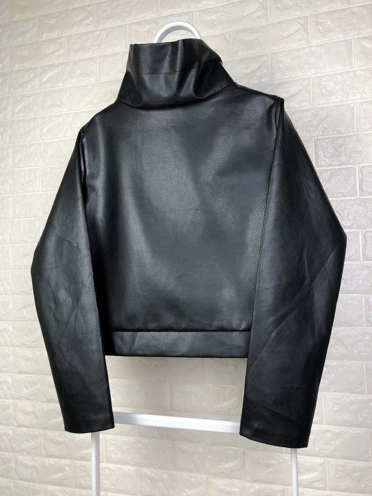 Designer × Japanese Brand Faux leather Black Sweatshirt by Inga Skripka Size L / US 10 / IT 46 - 6 Thumbnail
