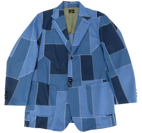 Light Jackets Blue Patchwork Tailored