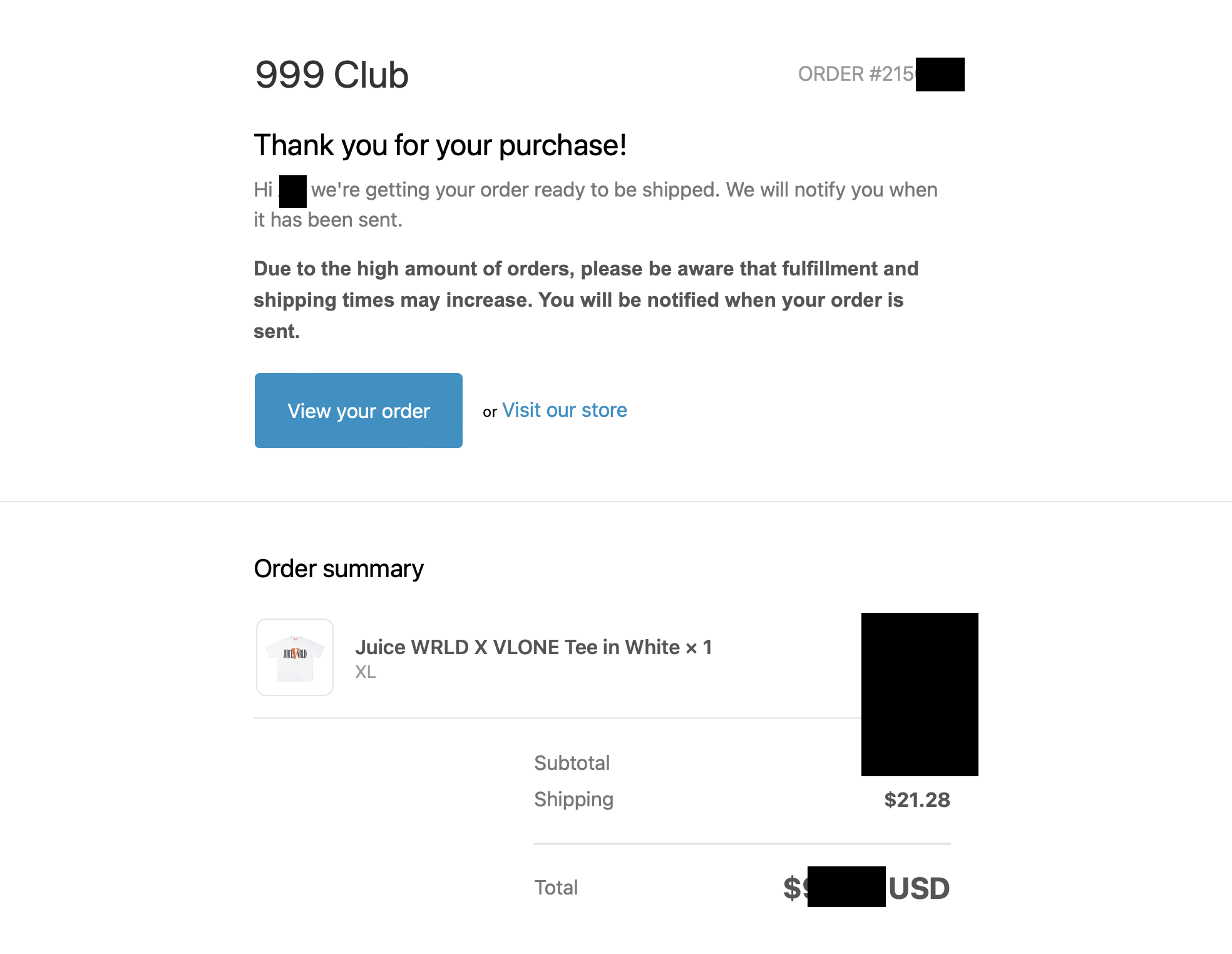 999 Club × Vlone Brand New - Juice Wrld x Vlone T-shirt Size US XL / EU 56 / 4 - 9 Thumbnail