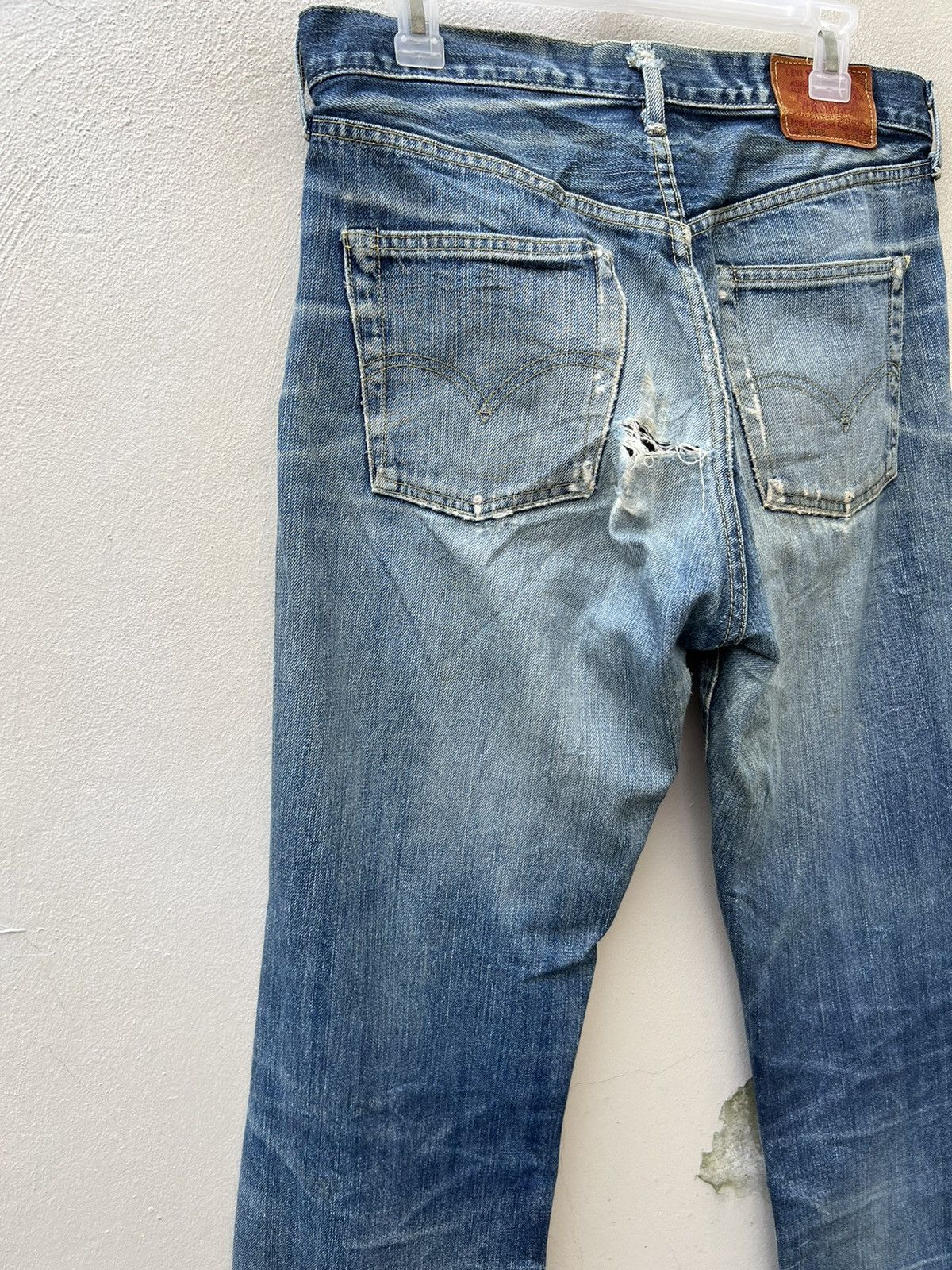 Levi's Vintage Clothing Vintage 2003 LVC Levi’s 503B XX Rips Denim Trashed Jeans Size US 32 / EU 48 - 17 Thumbnail