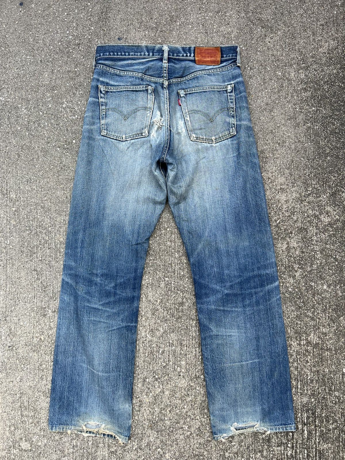 Levi's Vintage Clothing Vintage 2003 LVC Levi’s 503B XX Rips Denim Trashed Jeans Size US 32 / EU 48 - 5 Thumbnail