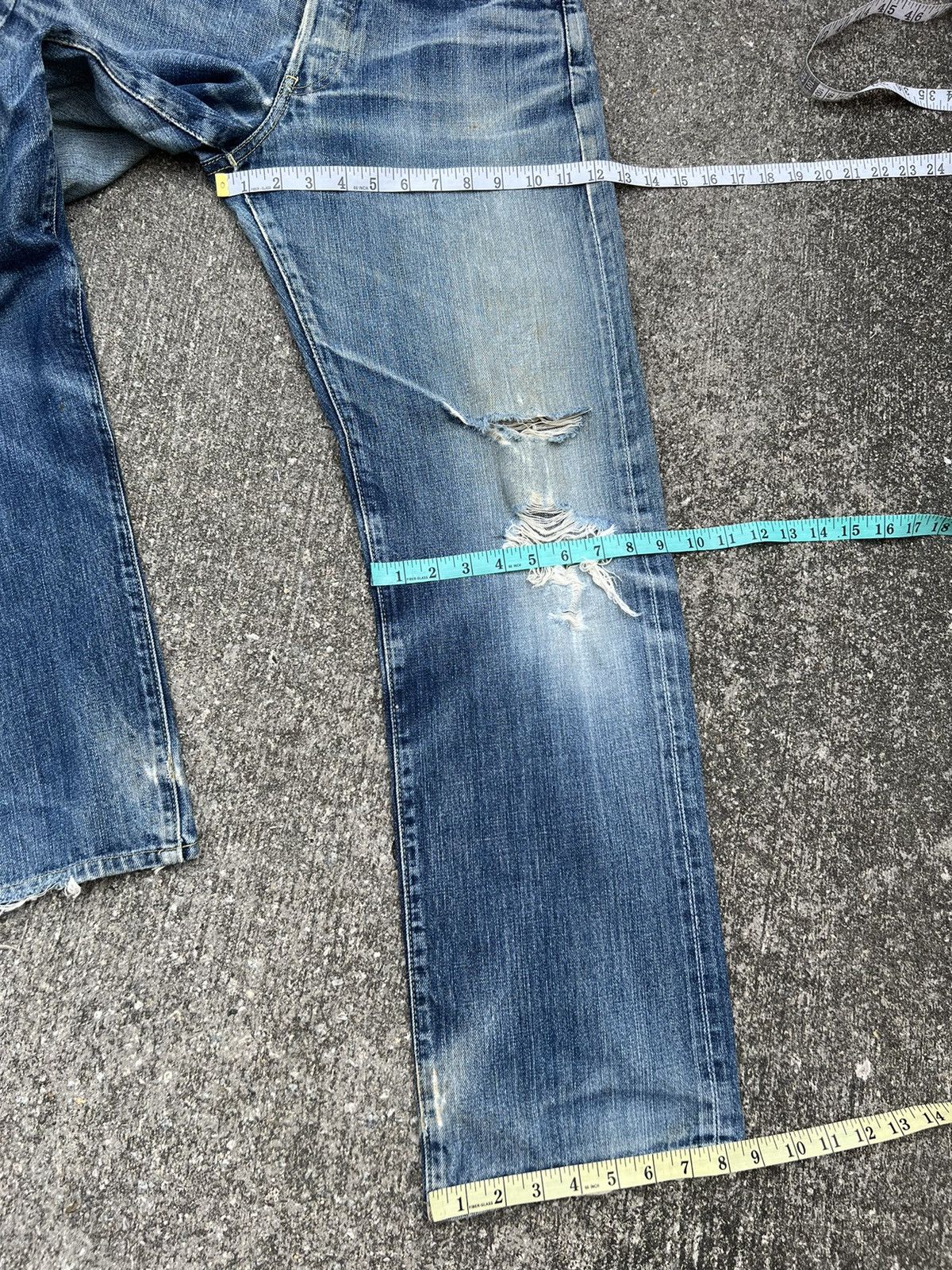 Levi's Vintage Clothing Vintage 2003 LVC Levi’s 503B XX Rips Denim Trashed Jeans Size US 32 / EU 48 - 3 Thumbnail
