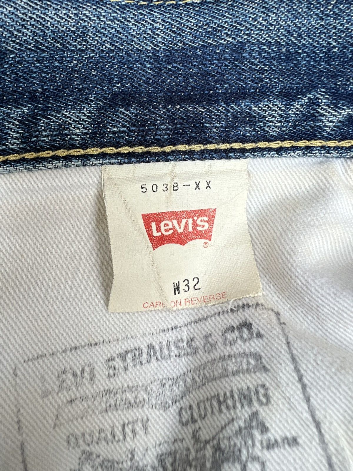 Levi's Vintage Clothing Vintage 2003 LVC Levi’s 503B XX Rips Denim Trashed Jeans Size US 32 / EU 48 - 23 Thumbnail