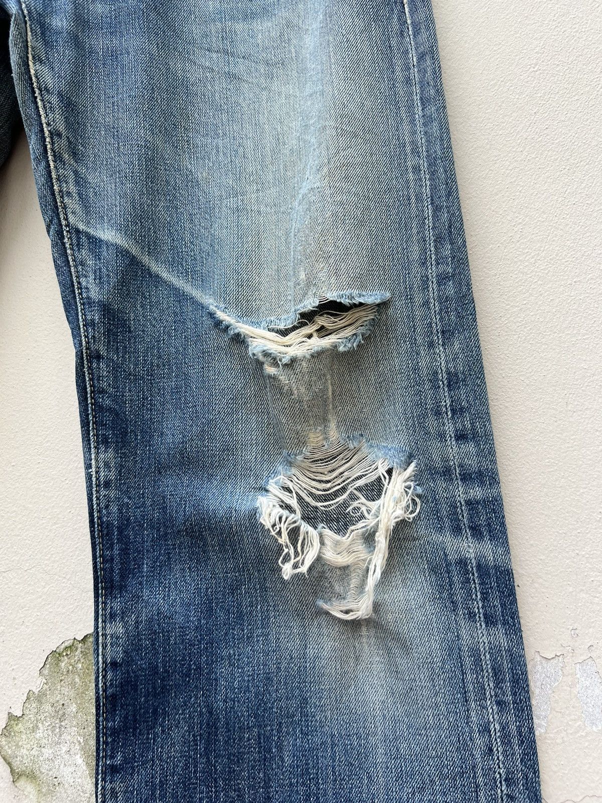 Levi's Vintage Clothing Vintage 2003 LVC Levi’s 503B XX Rips Denim Trashed Jeans Size US 32 / EU 48 - 12 Thumbnail