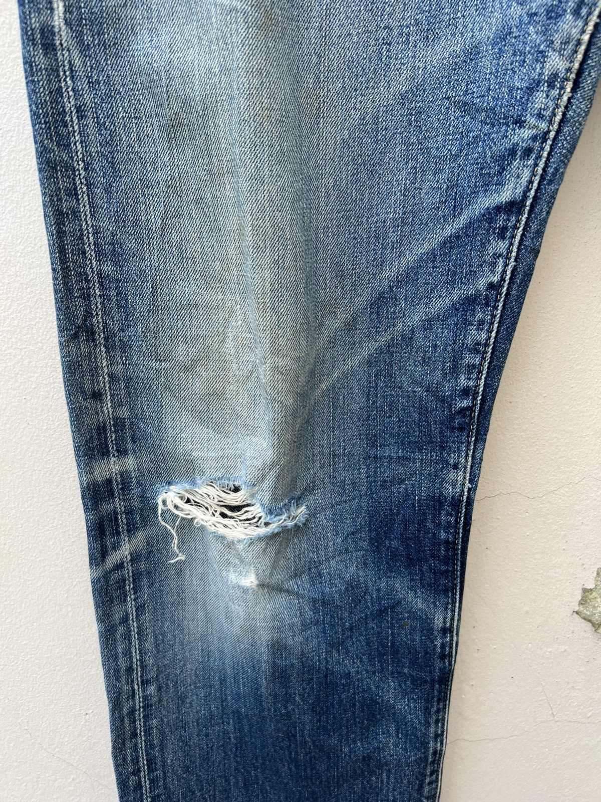 Levi's Vintage Clothing Vintage 2003 LVC Levi’s 503B XX Rips Denim Trashed Jeans Size US 32 / EU 48 - 9 Thumbnail