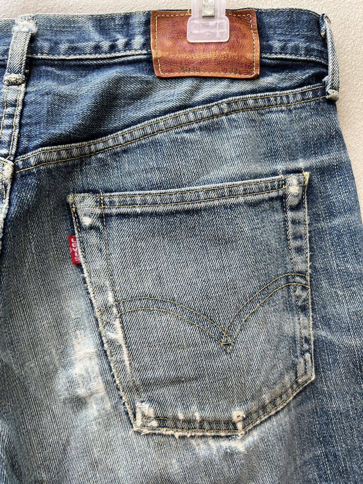 Levi's Vintage Clothing Vintage 2003 LVC Levi’s 503B XX Rips Denim Trashed Jeans Size US 32 / EU 48 - 20 Thumbnail