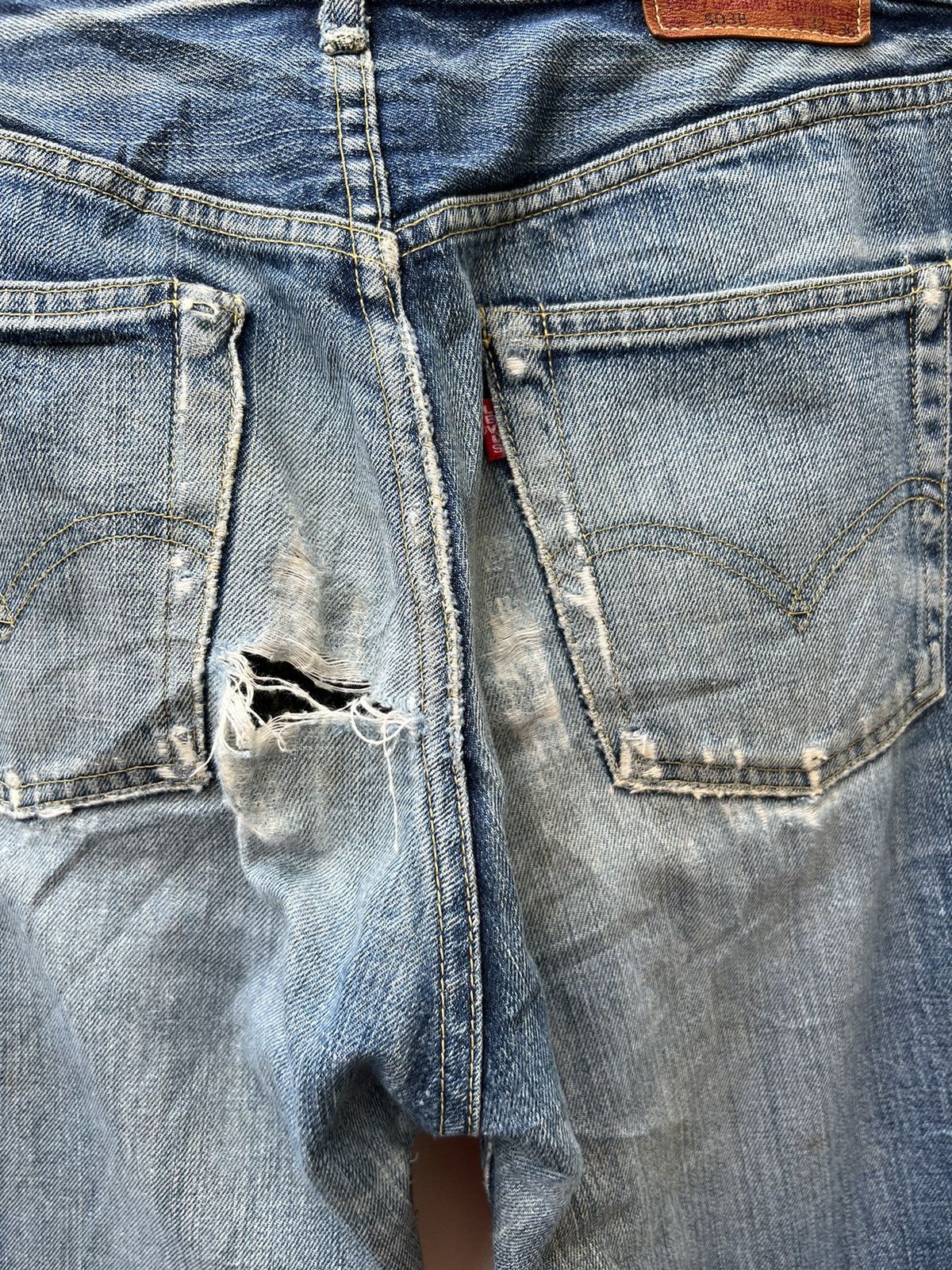 Levi's Vintage Clothing Vintage 2003 LVC Levi’s 503B XX Rips Denim Trashed Jeans Size US 32 / EU 48 - 16 Thumbnail