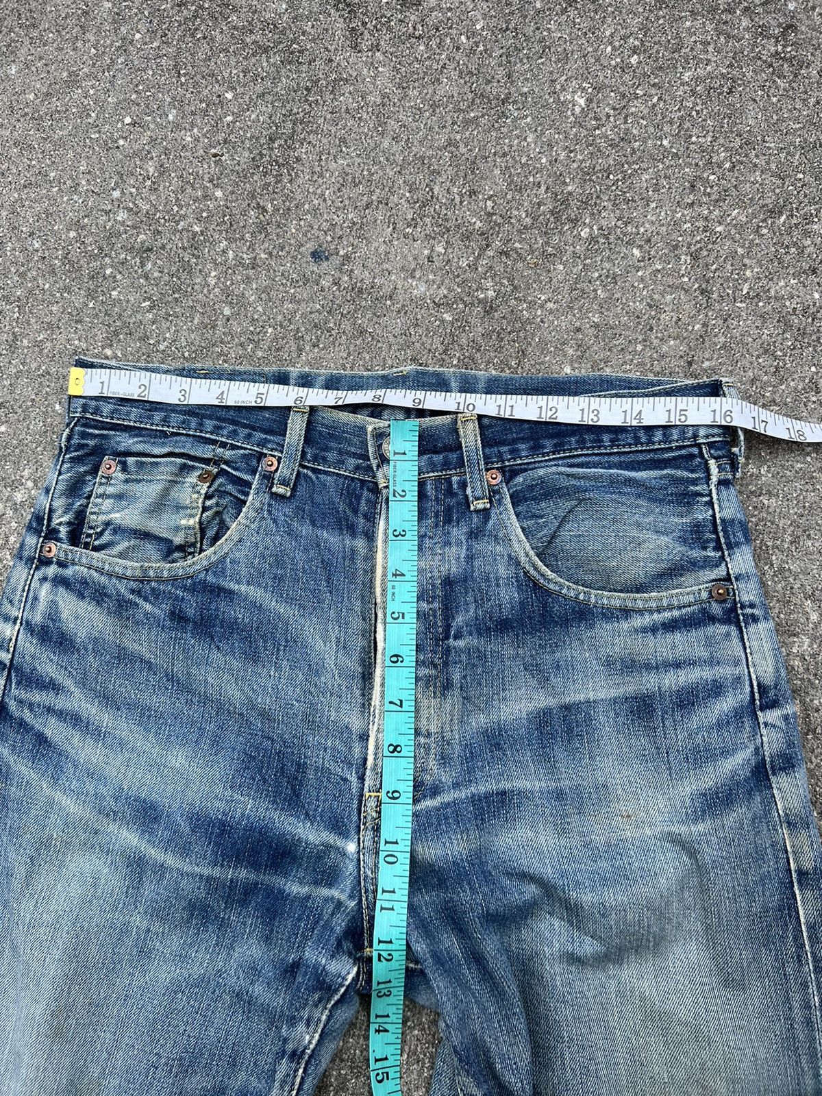 Levi's Vintage Clothing Vintage 2003 LVC Levi’s 503B XX Rips Denim Trashed Jeans Size US 32 / EU 48 - 2 Thumbnail