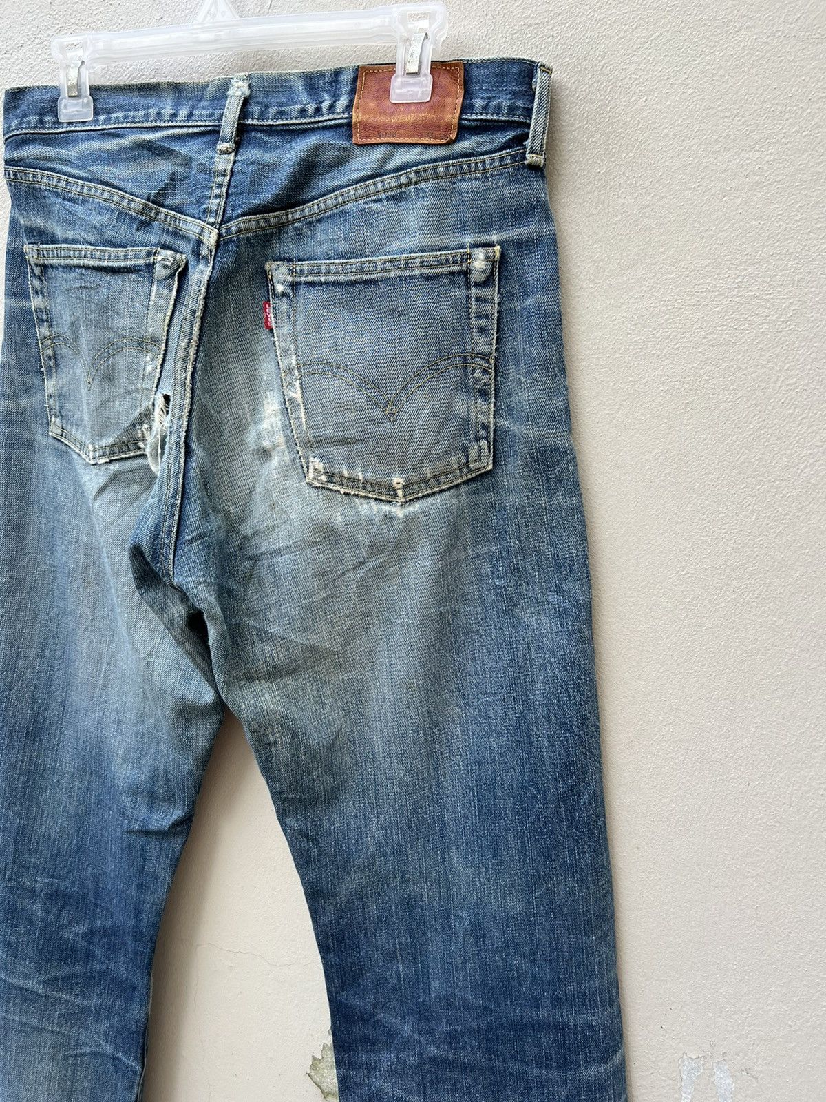 Levi's Vintage Clothing Vintage 2003 LVC Levi’s 503B XX Rips Denim Trashed Jeans Size US 32 / EU 48 - 19 Thumbnail