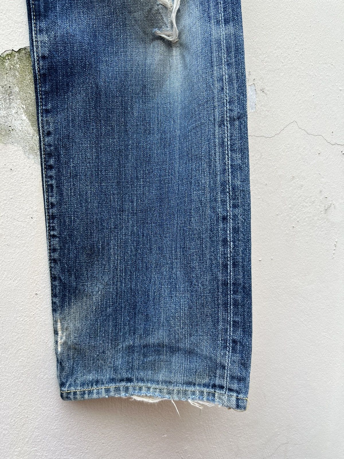 Levi's Vintage Clothing Vintage 2003 LVC Levi’s 503B XX Rips Denim Trashed Jeans Size US 32 / EU 48 - 13 Thumbnail