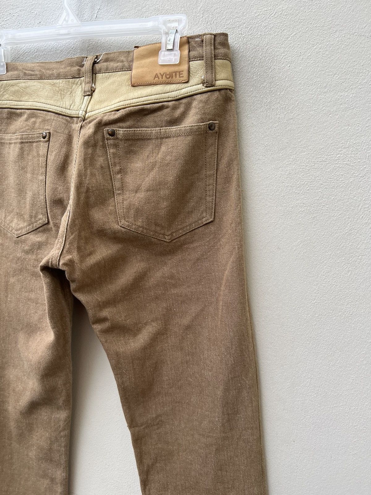 Issey Miyake Ayuite Hiroyuki Obara Japan Hybrid Denim Slit Hem Jeans Size US 30 / EU 46 - 17 Thumbnail