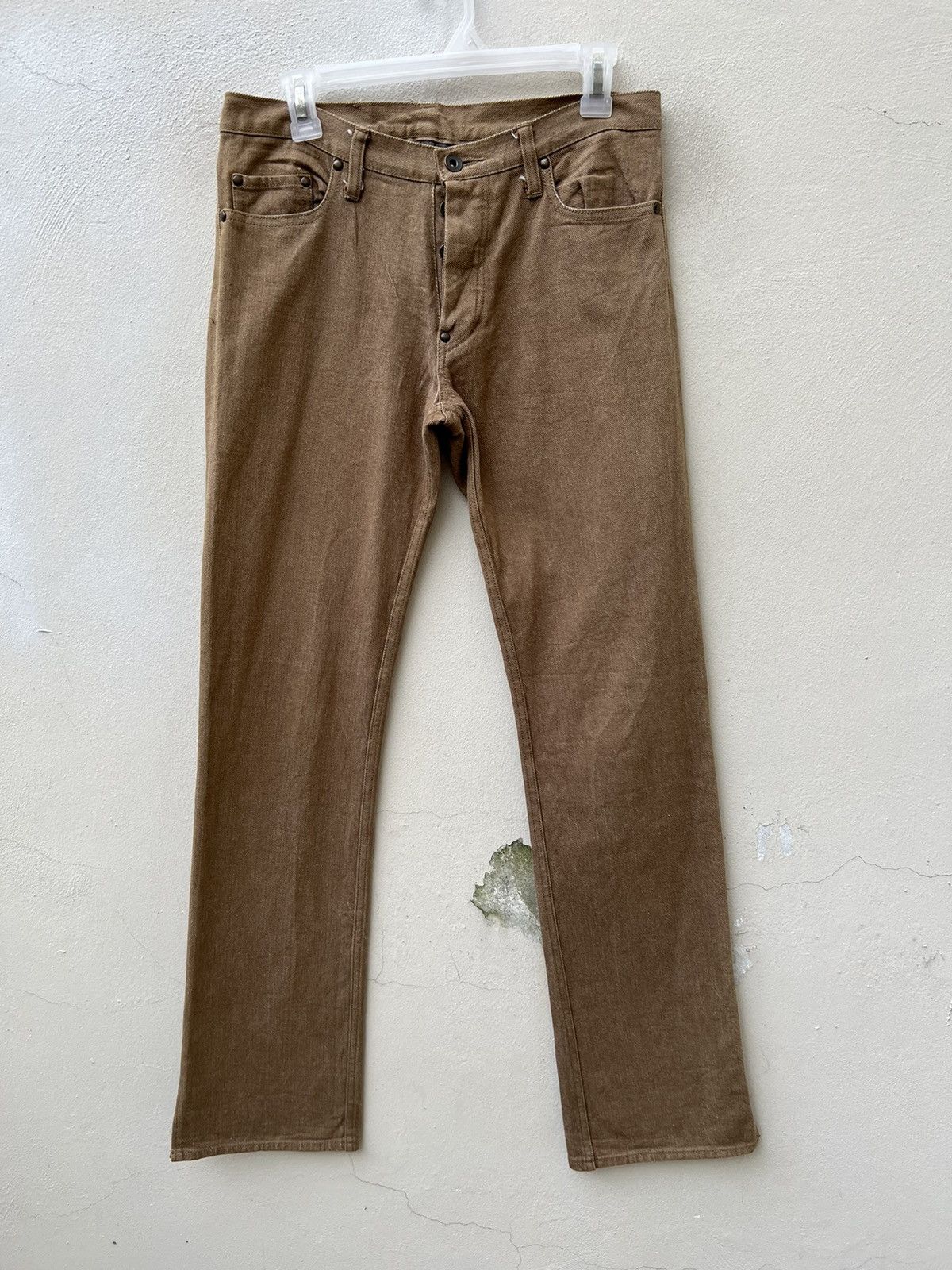 Issey Miyake Ayuite Hiroyuki Obara Japan Hybrid Denim Slit Hem Jeans Size US 30 / EU 46 - 6 Thumbnail
