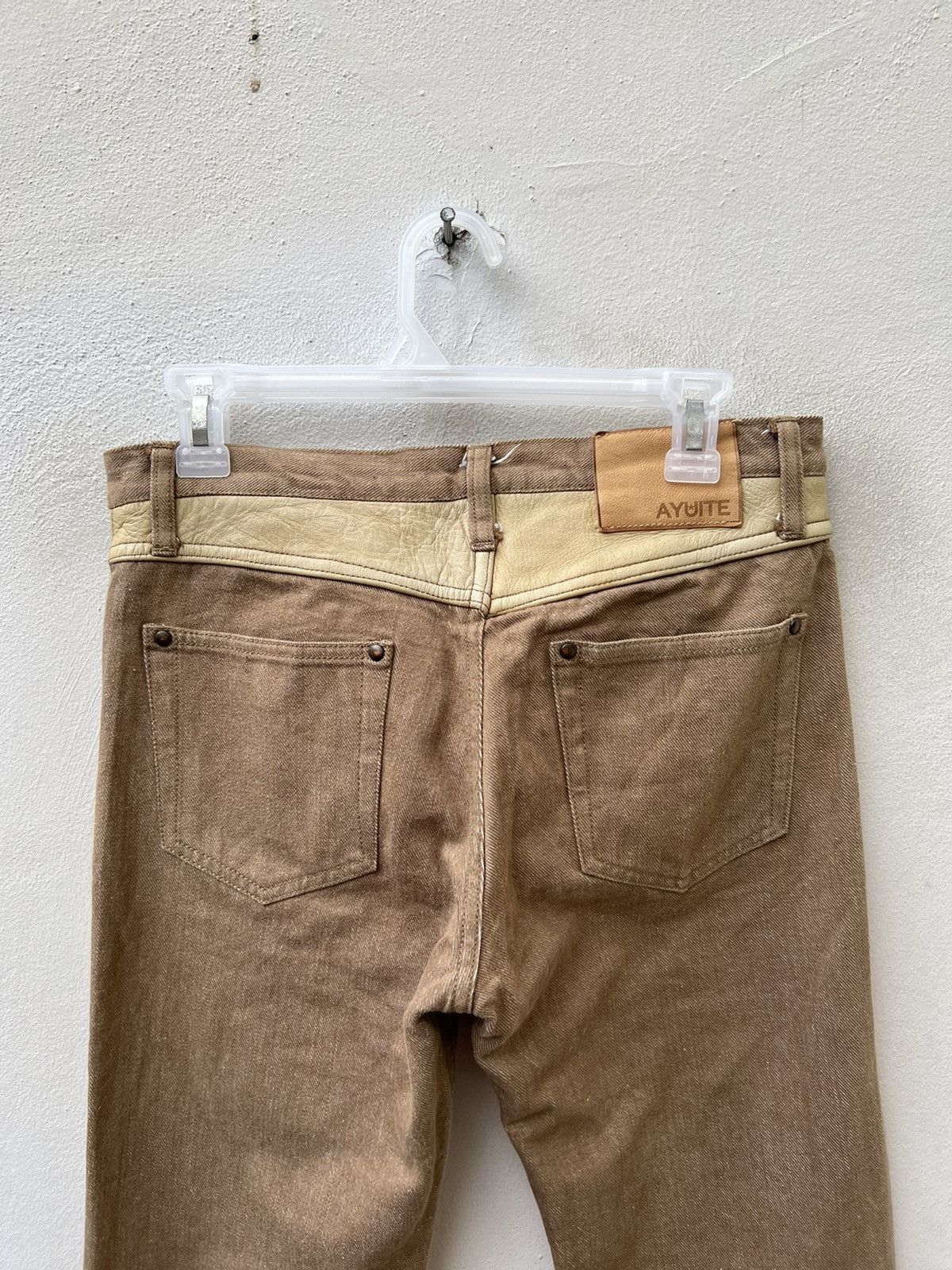 Issey Miyake Ayuite Hiroyuki Obara Japan Hybrid Denim Slit Hem Jeans Size US 30 / EU 46 - 14 Thumbnail