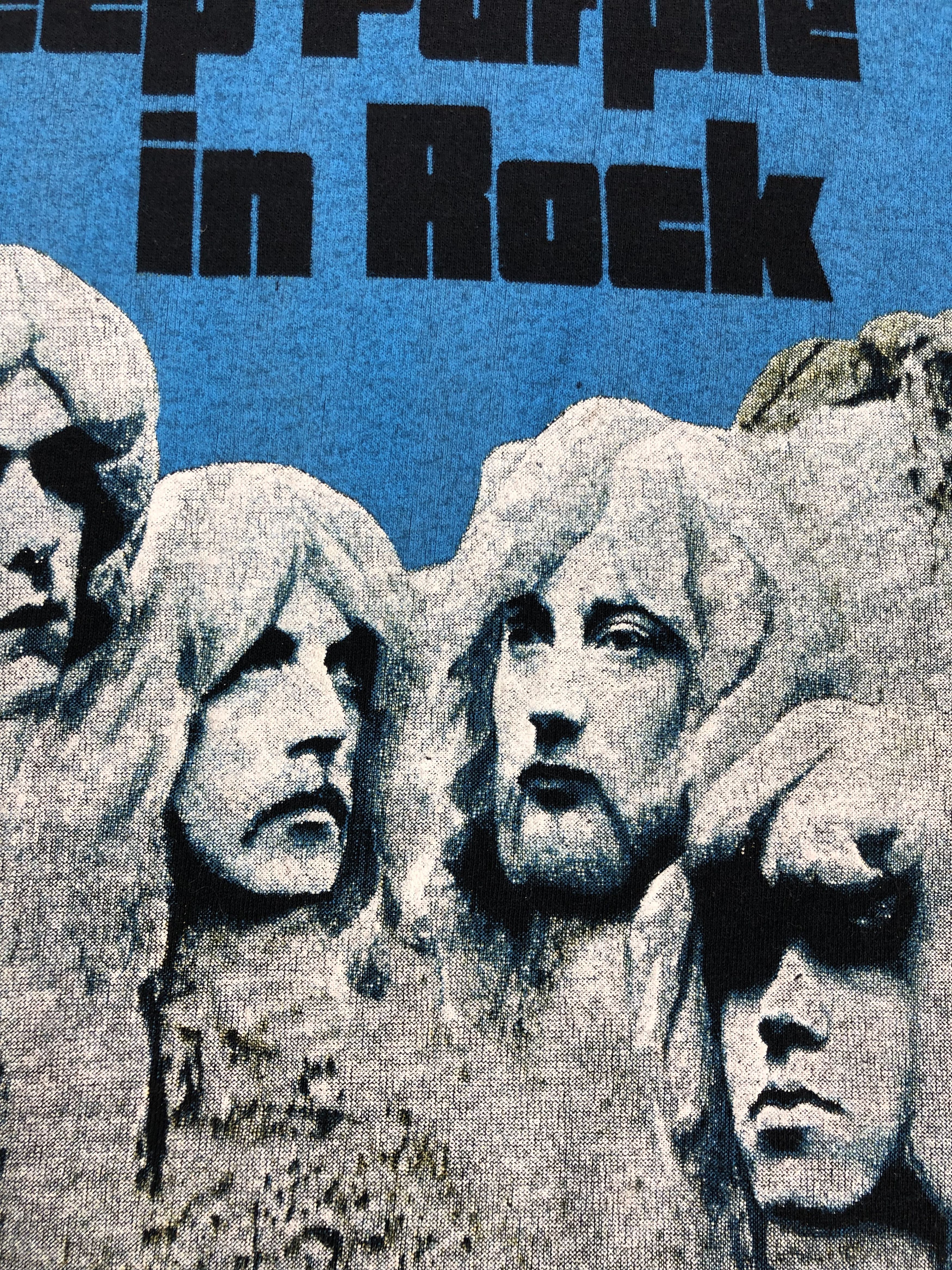 Band Tees Vintage 90s Deep Purple In Rock (Black Sabbath Pink Floyd) Size US XXL / EU 58 / 5 - 5 Thumbnail