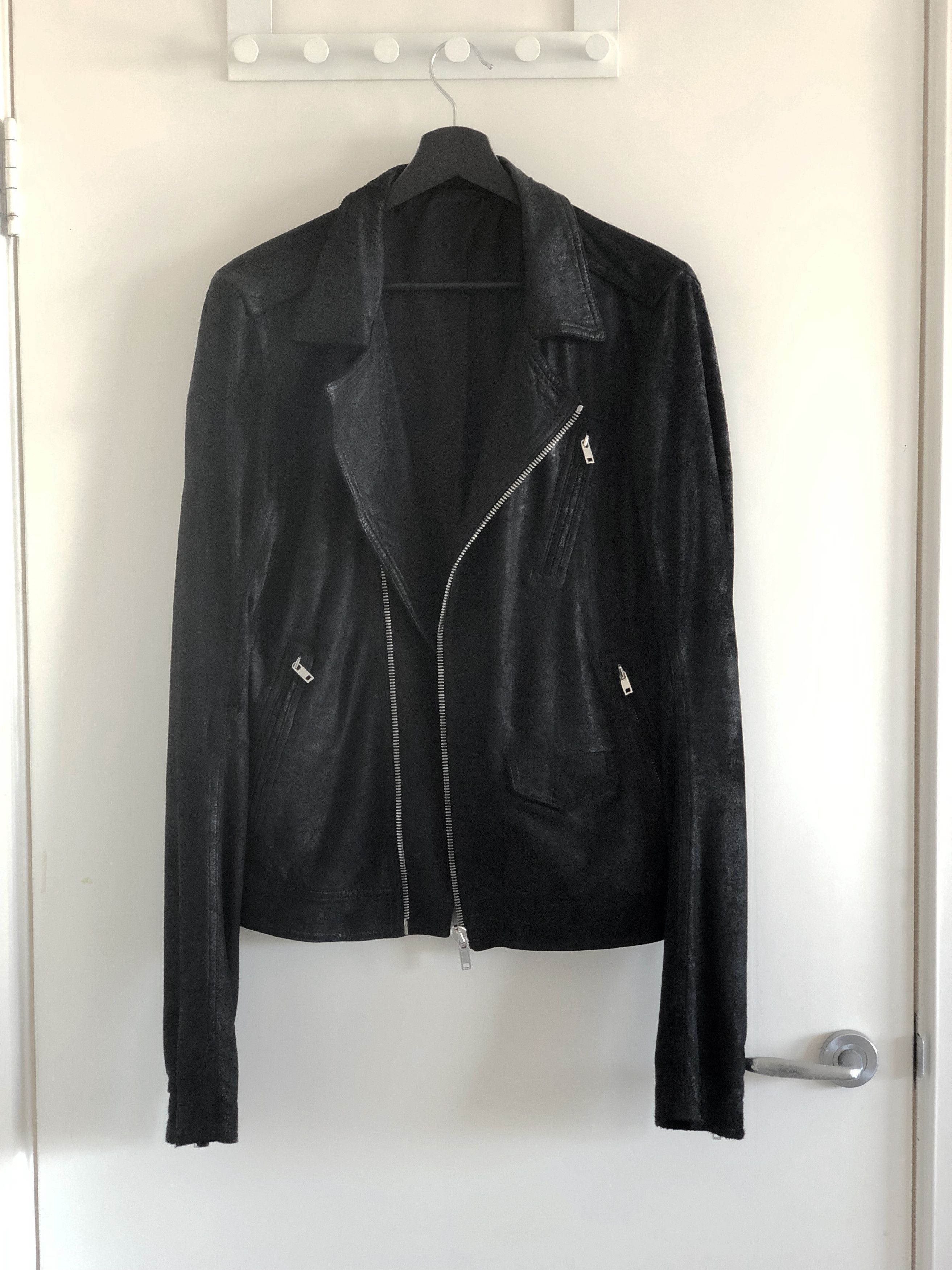 Rick owens blistered leather jacket shop