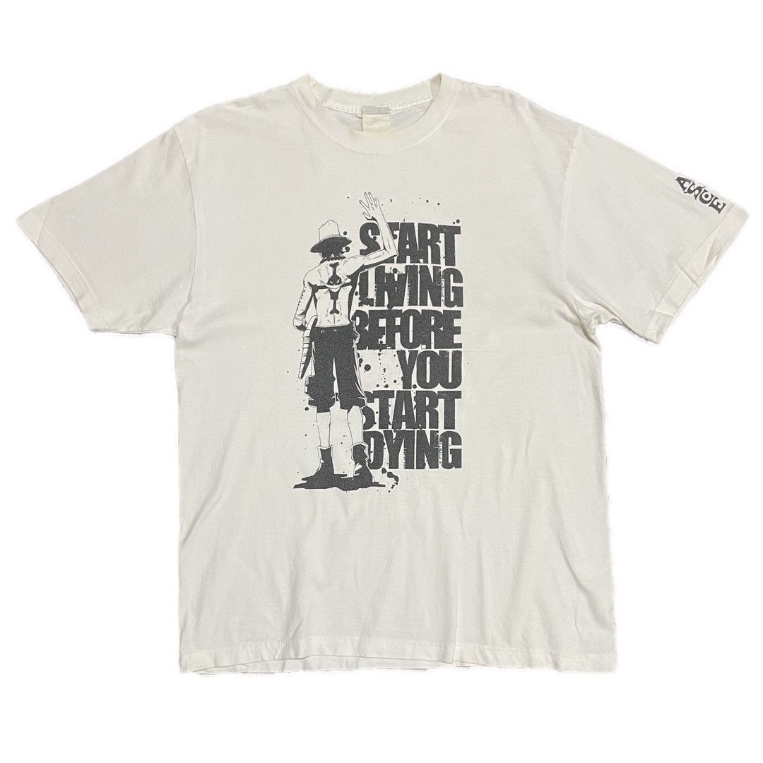 Anime Ace One Piece Cospa Start Living Begore You Start Dying Tee Size US L / EU 52-54 / 3 - 1 Thumbnail