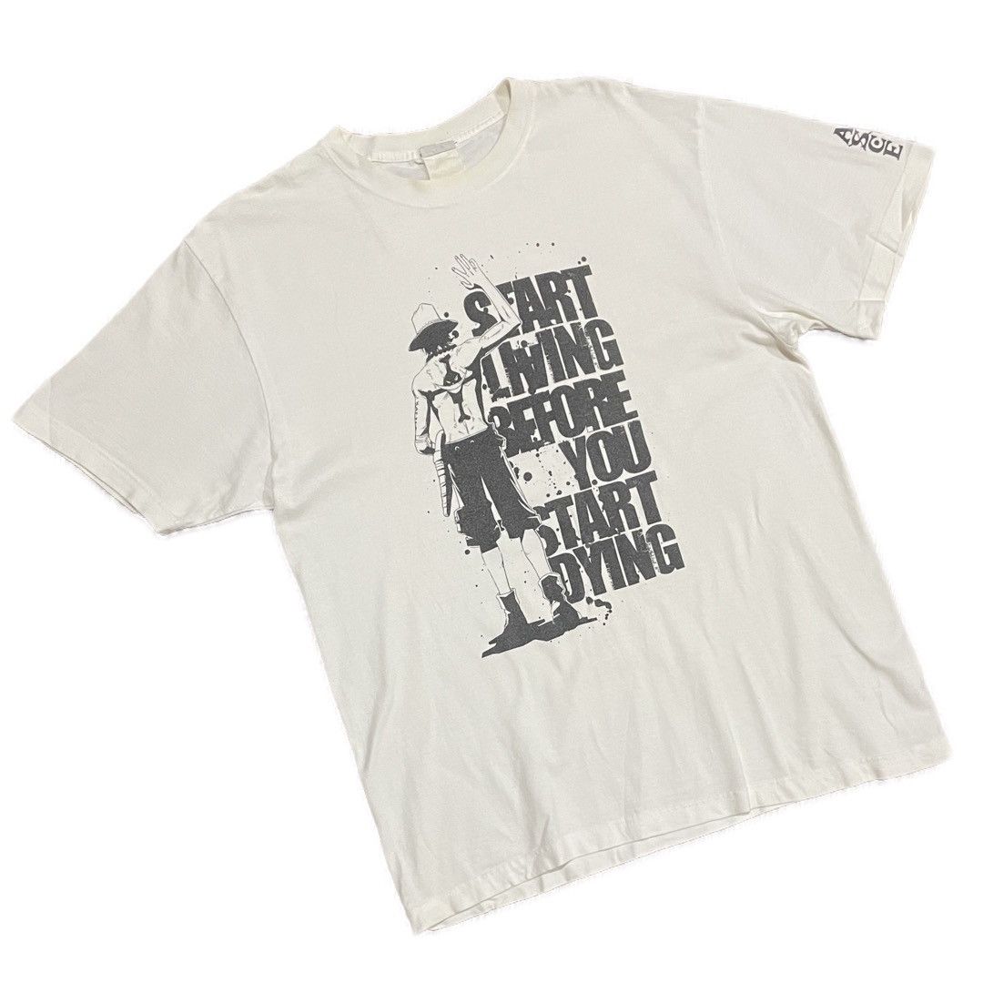 Anime Ace One Piece Cospa Start Living Begore You Start Dying Tee Size US L / EU 52-54 / 3 - 3 Thumbnail