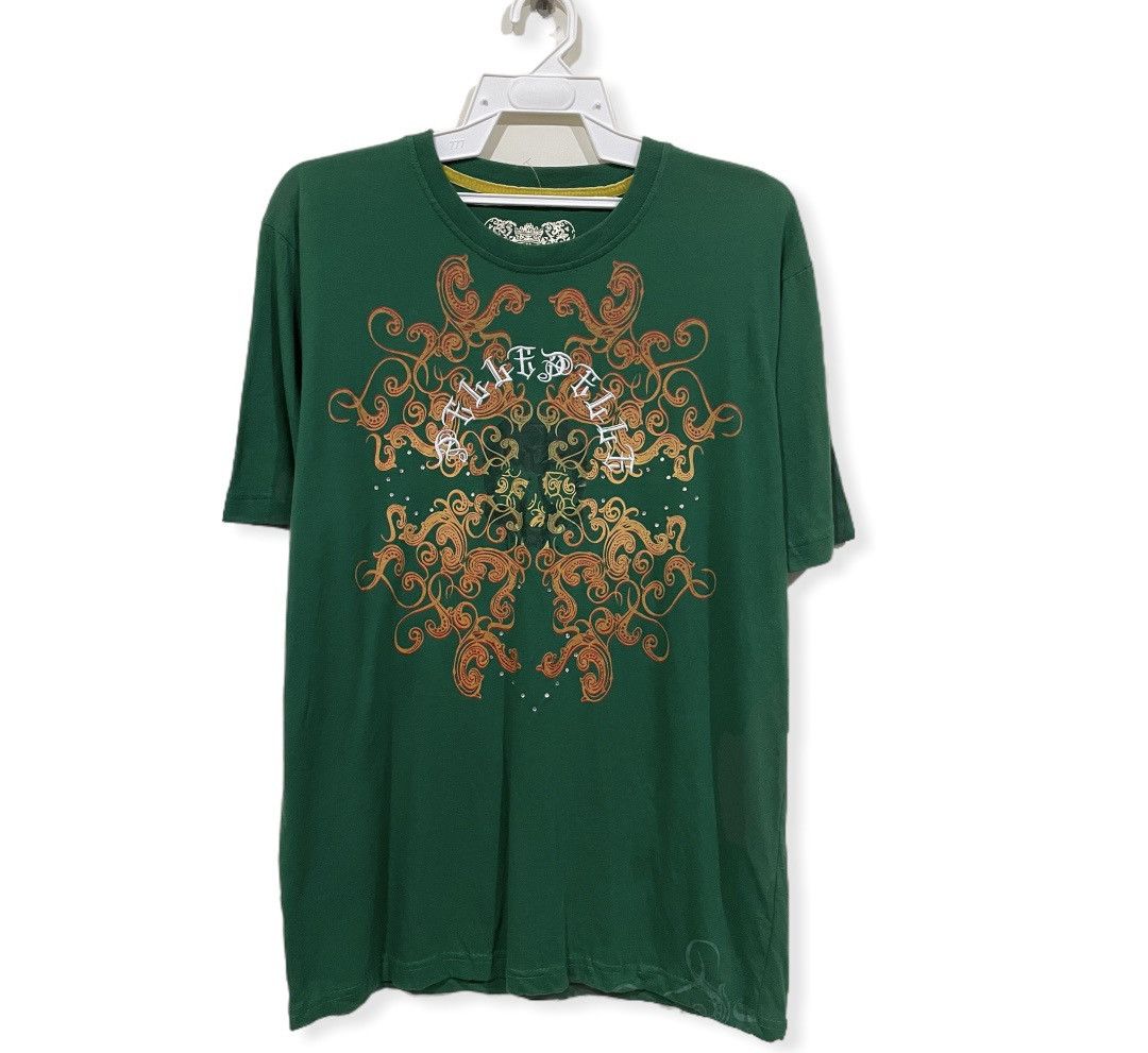 Marc Buchanan Pelle Pelle Spellout Skull Abstract Tee