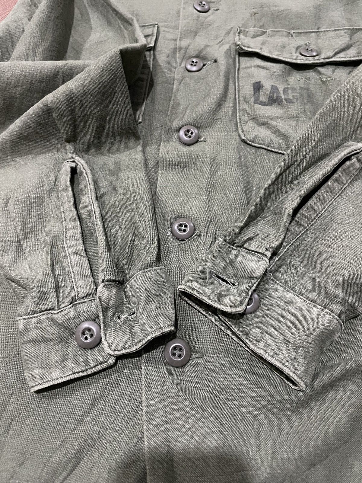 Vintage WWII OG 1960s Stencil Sateen LA County Jails Selvedge Size US L / EU 52-54 / 3 - 13 Thumbnail