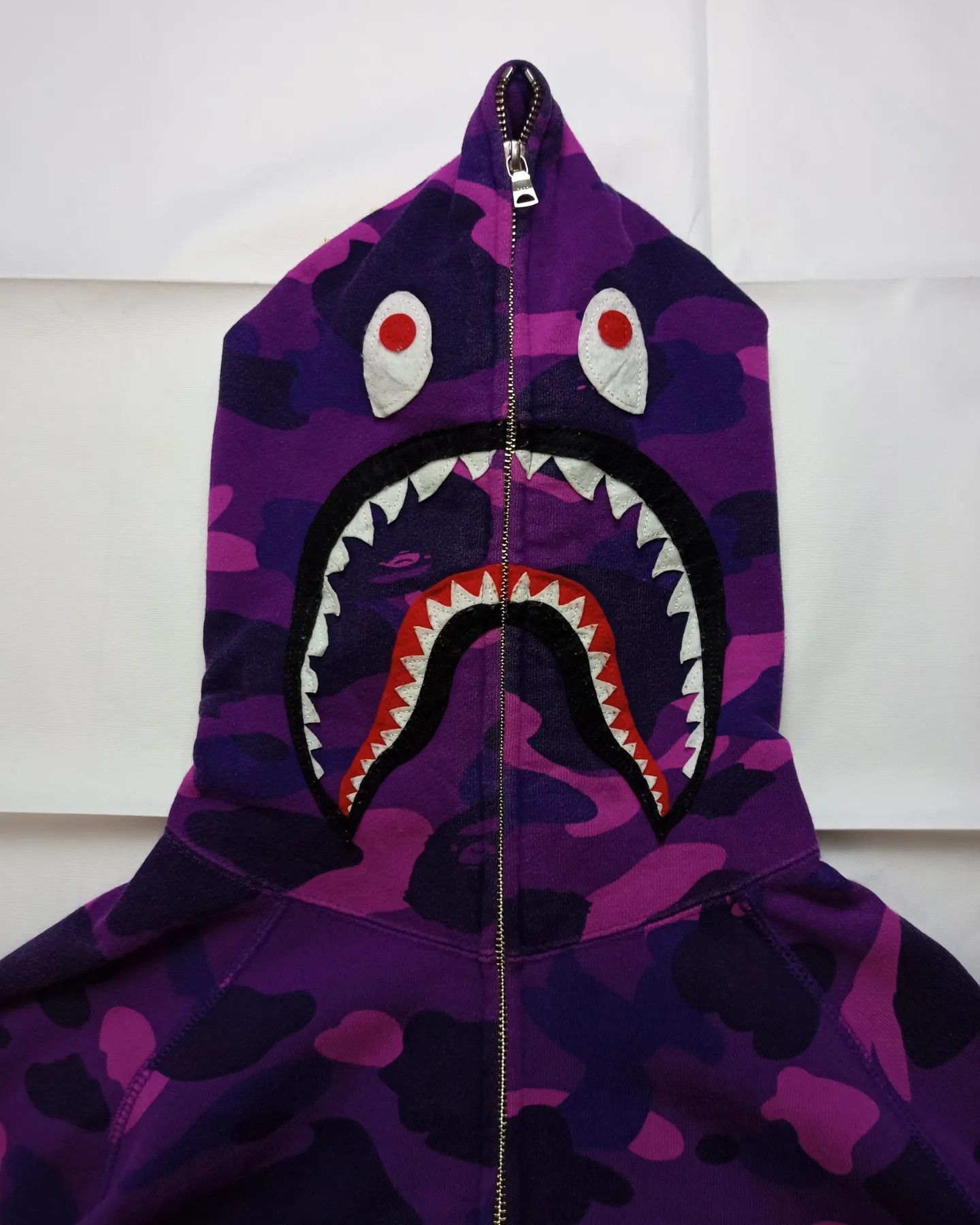 Bape BAPE - SHARK PURPLE CAMO FULLZIP HOODIE JACKET (womens) | Grailed