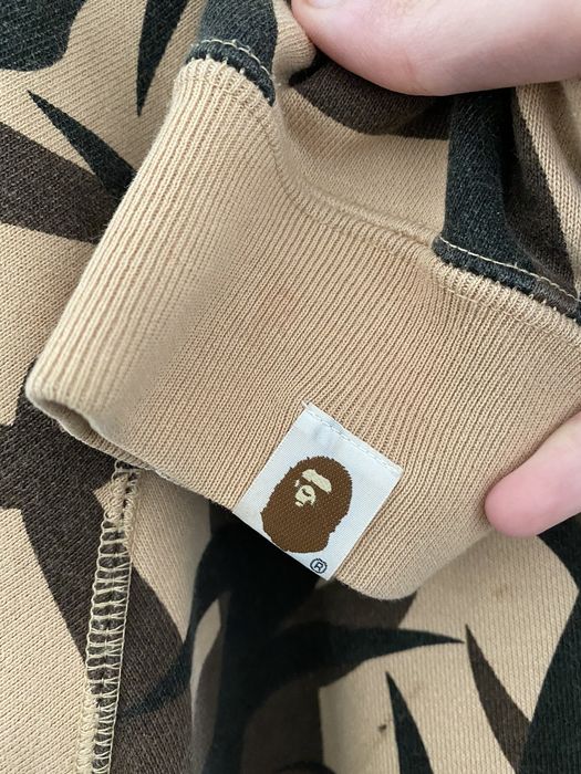 Shop BAPE Logo Monogram Velour Shark Full Zip Hoodie Online