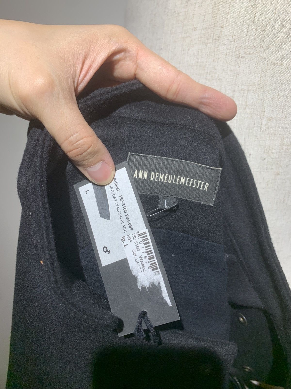Ann Demeulemeester Ann Demeulemeester black Walden waistcoat/ vest Size US L / EU 52-54 / 3 - 5 Thumbnail