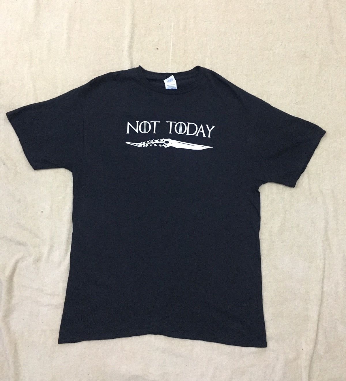image of Band Tees Bts Band Not Today Delta Pro Weight in Black, Men's (Size Large)