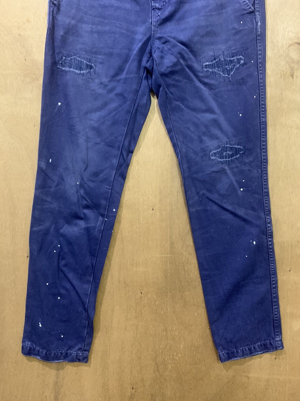 Japanese Brand × Jet Life Apparel × Los Angeles Apparel JET LOS ANGELES Patchwork Boro Paint Splatter Trouser Pant Size US 31 - 5 Thumbnail