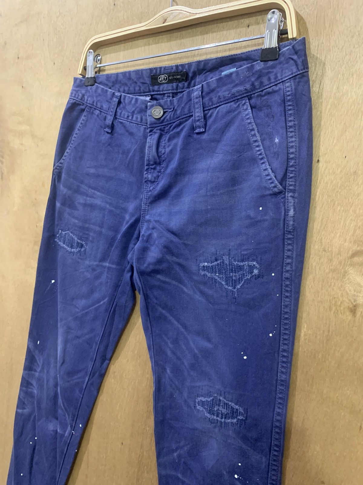 Japanese Brand × Jet Life Apparel × Los Angeles Apparel JET LOS ANGELES Patchwork Boro Paint Splatter Trouser Pant Size US 31 - 7 Thumbnail