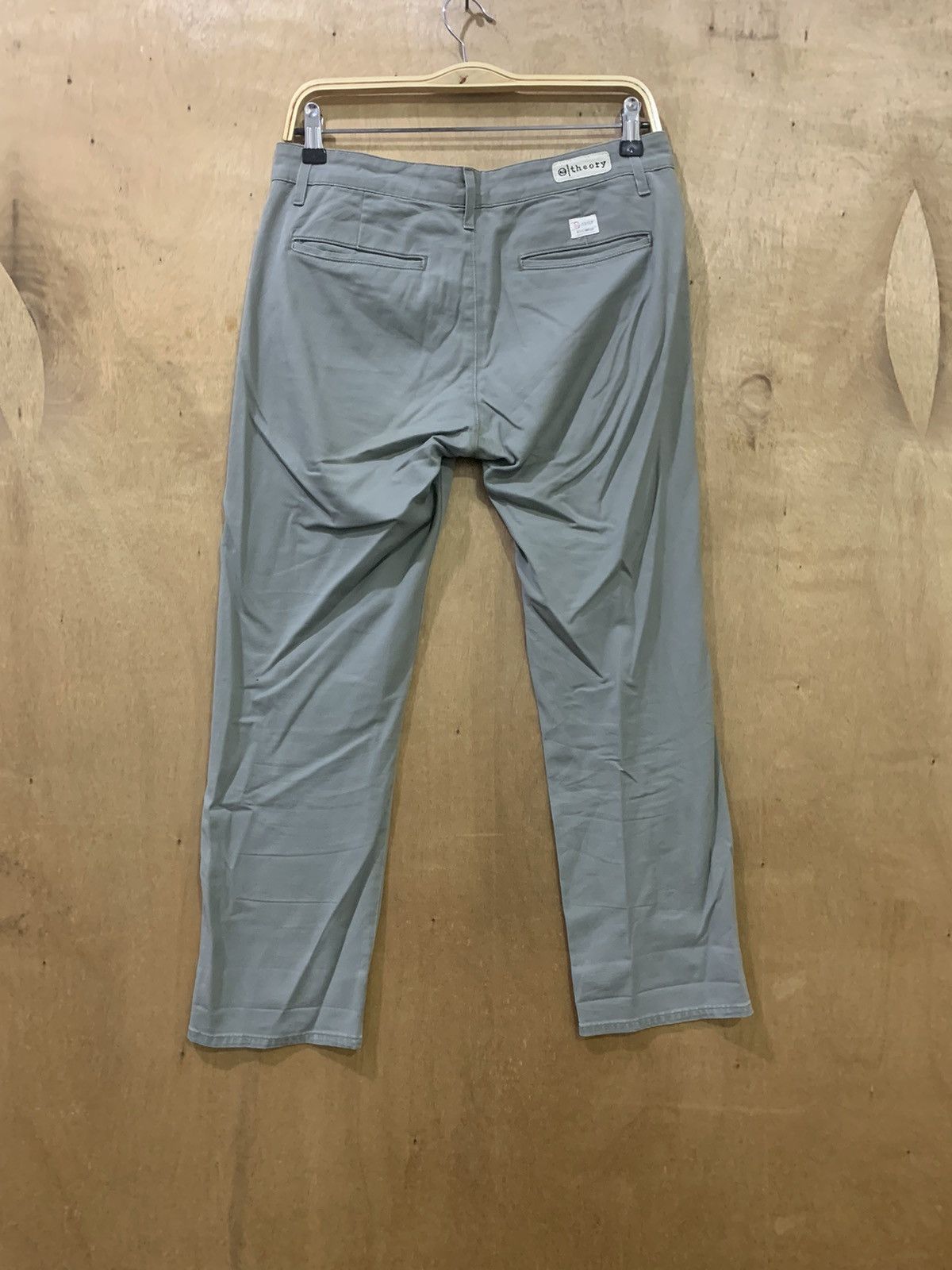 AG Adriano Goldschmied × Theory AG ADRIANO GOLDSCHMIED THEORY VTG 90s KHAKI CASUAL CROP PANT Size US 30 / EU 46 - 2 Thumbnail