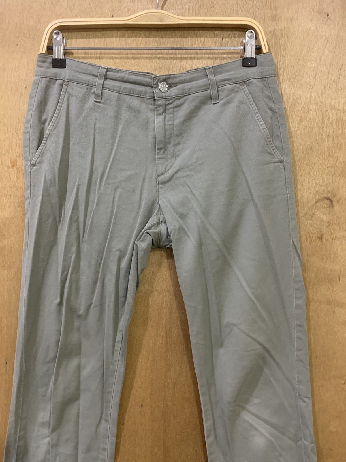 AG Adriano Goldschmied × Theory AG ADRIANO GOLDSCHMIED THEORY VTG 90s KHAKI CASUAL CROP PANT Size US 30 / EU 46 - 4 Thumbnail