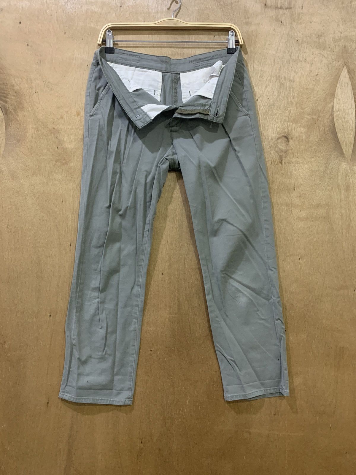 AG Adriano Goldschmied × Theory AG ADRIANO GOLDSCHMIED THEORY VTG 90s KHAKI CASUAL CROP PANT Size US 30 / EU 46 - 3 Thumbnail